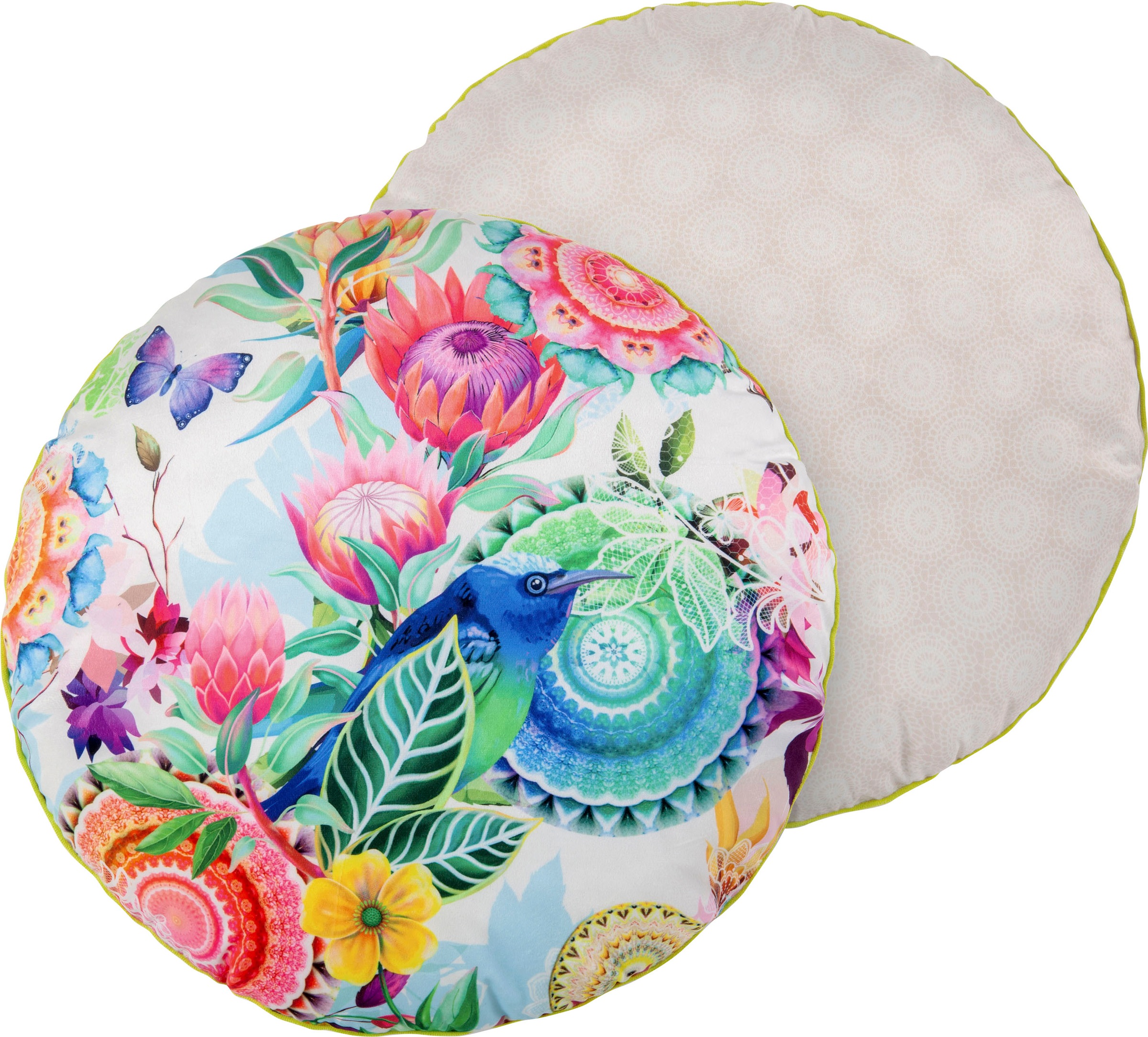 Image of hip Dekokissen »Chess«, (1 St., 1 55 cm rund Dekokissen - Mit biese), mit Biese bei Ackermann Versand Schweiz