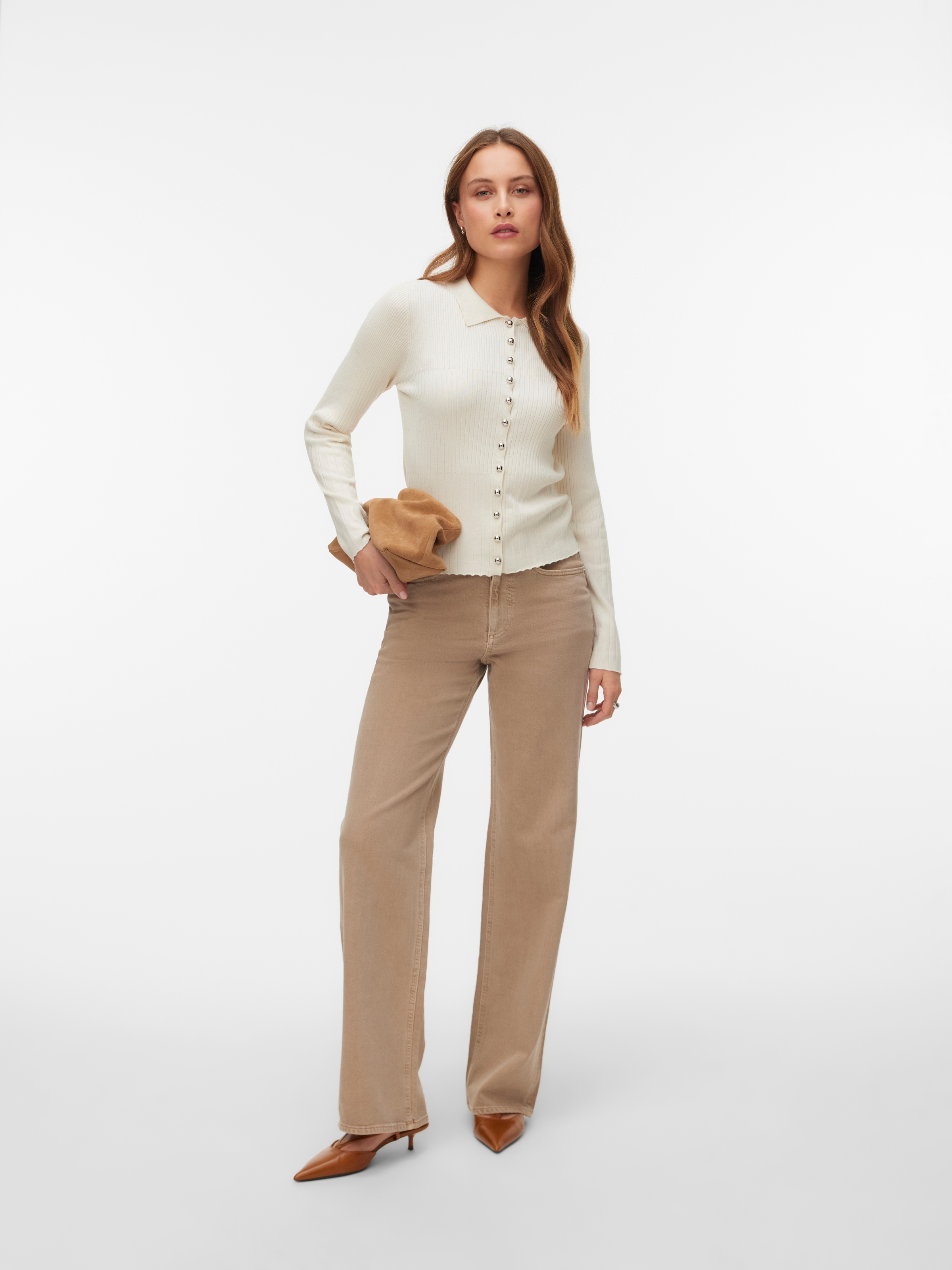 Vero Moda High-waist-Jeans »VMTESSA HR WIDE JEANS COLOR GA NOOS« mit Eingrifftaschen