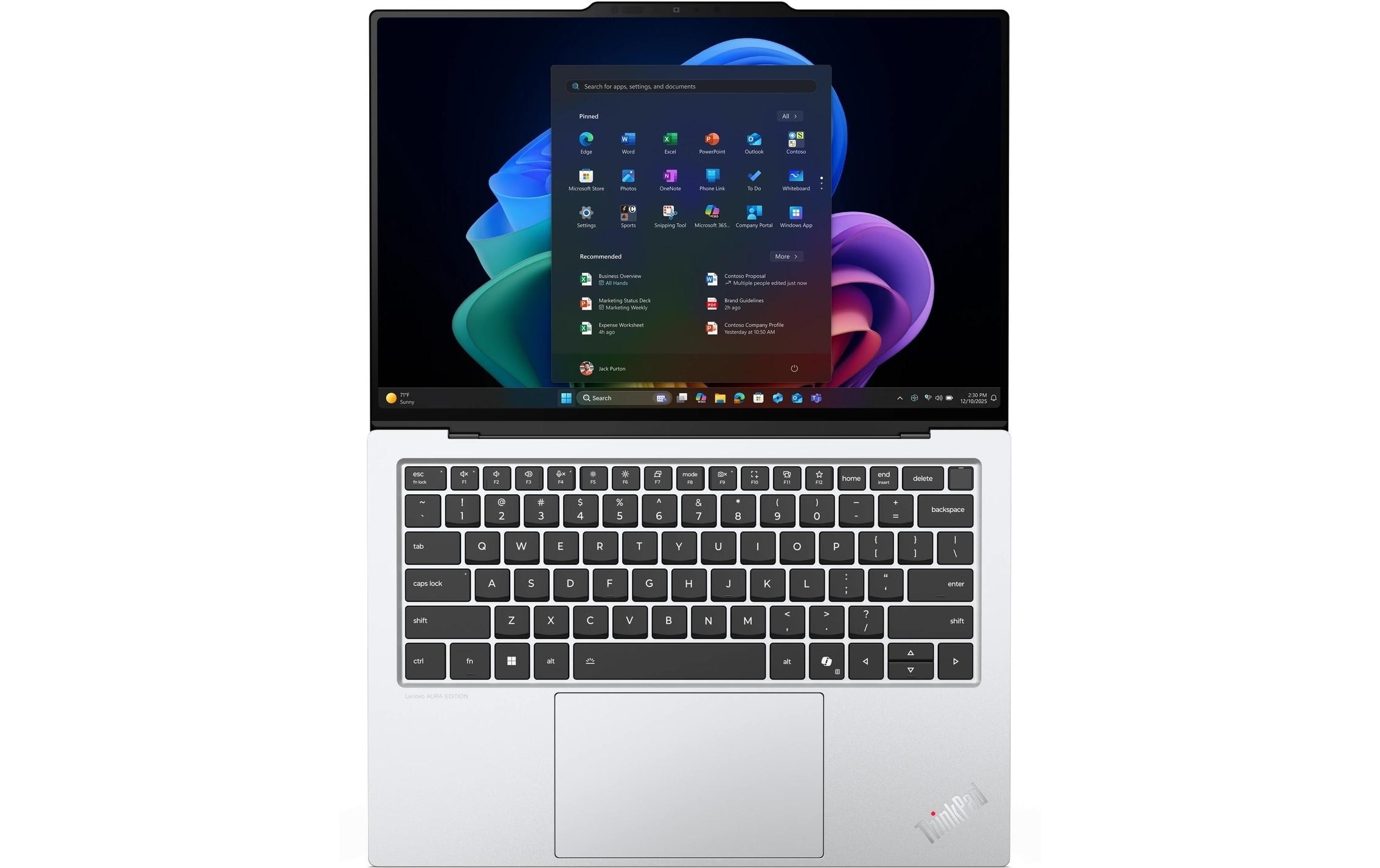 Lenovo Notebook »X9-14 Gen 1 Aura Edition Copilot+ PC (Intel)« 35,56 cm / 14 ″ Intel Core Ultra 7 1.000 GB SSD