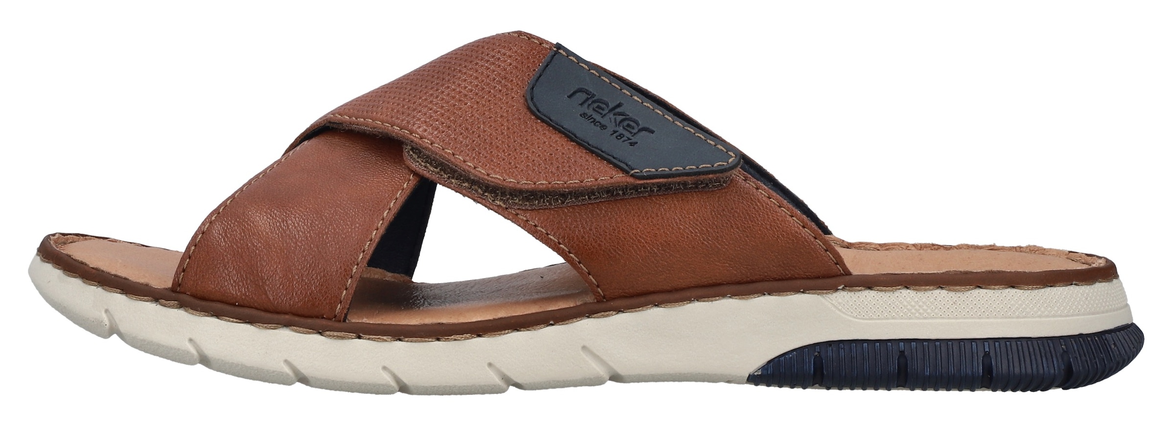 Rieker Pantolette  , chaussure d'été, mule, chaussure à scratch, avec lanière à scratch