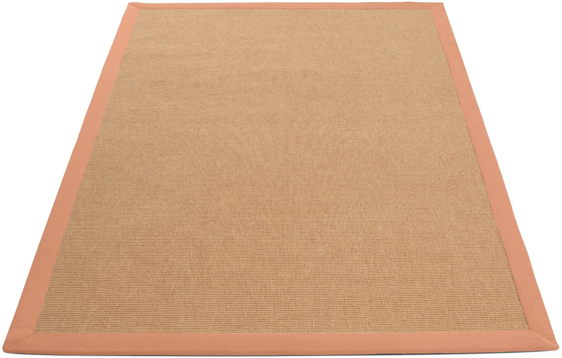 carpetfine Sisalteppich »Sisal,  auch als Läufer erhältlich«, rechteckig, 5 mm Höhe, mit farbiger Bordüre, Anti Rutsch Rückseite, viele Grössen, Wohnzimmer
