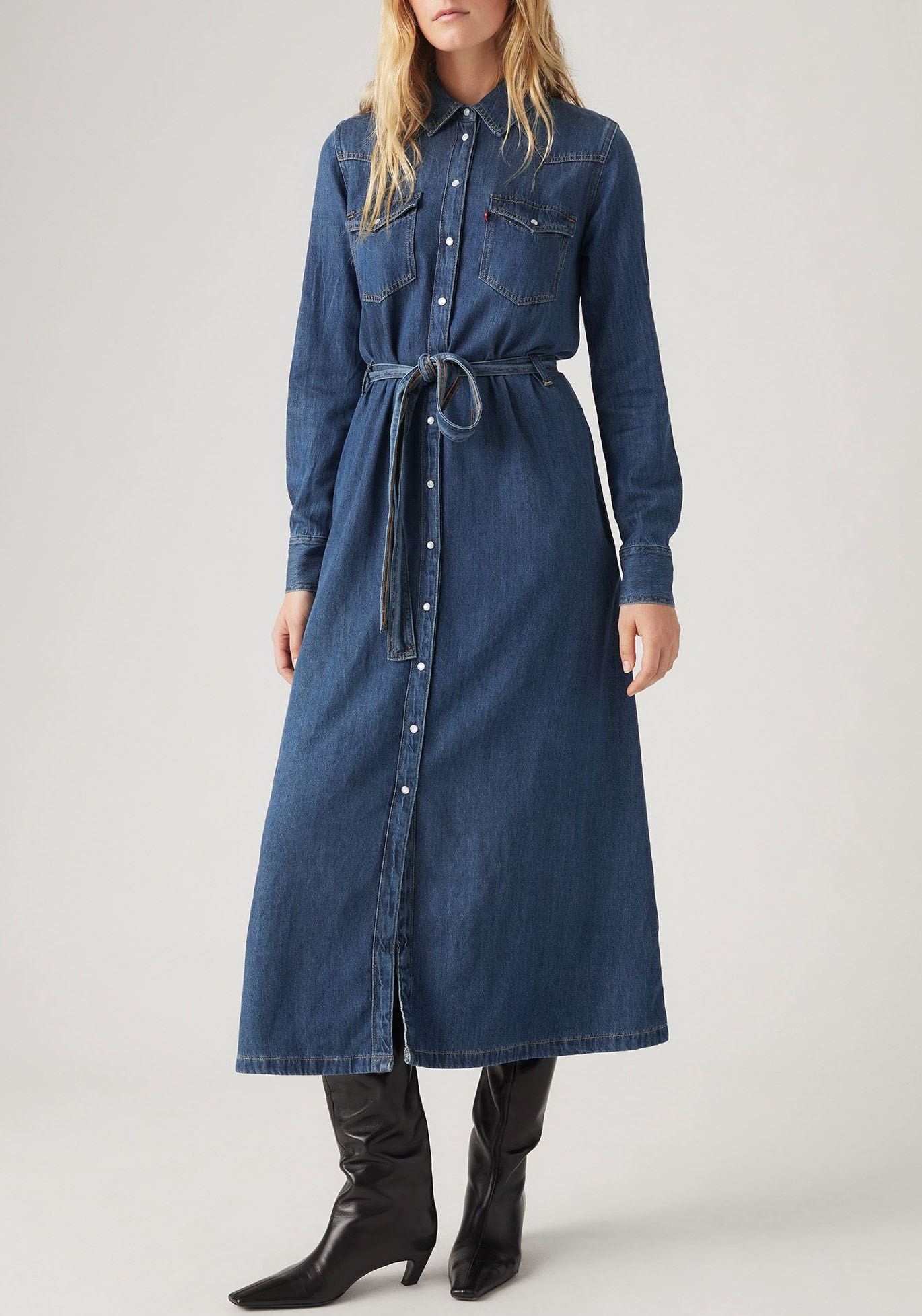 Levi's® Jeanskleid »QUINNEY DENIM DRESS«, mit Bindegürtel