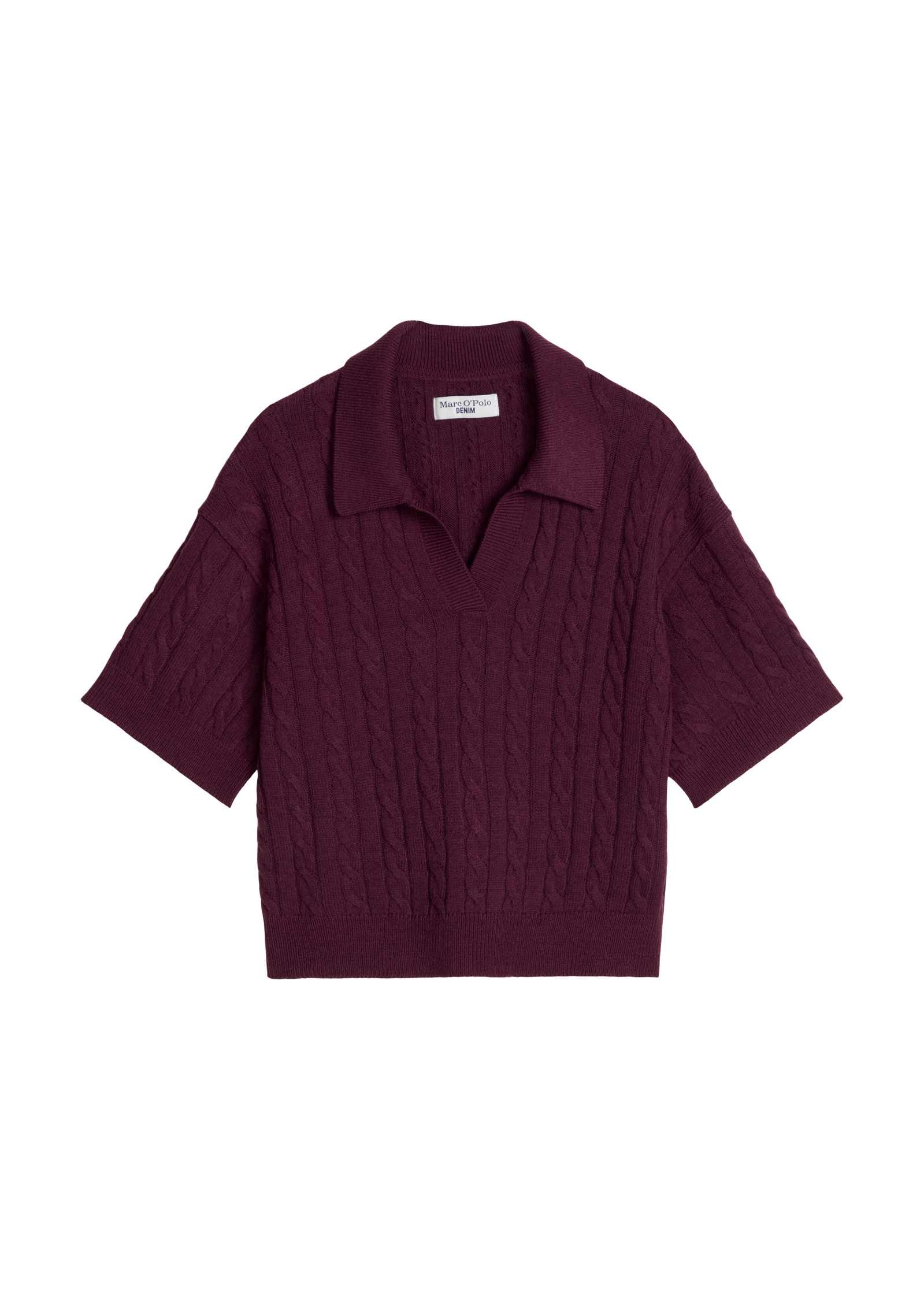 Marc O'Polo DENIM Strickshirt avec col polo, mélange laine vierge, oversize