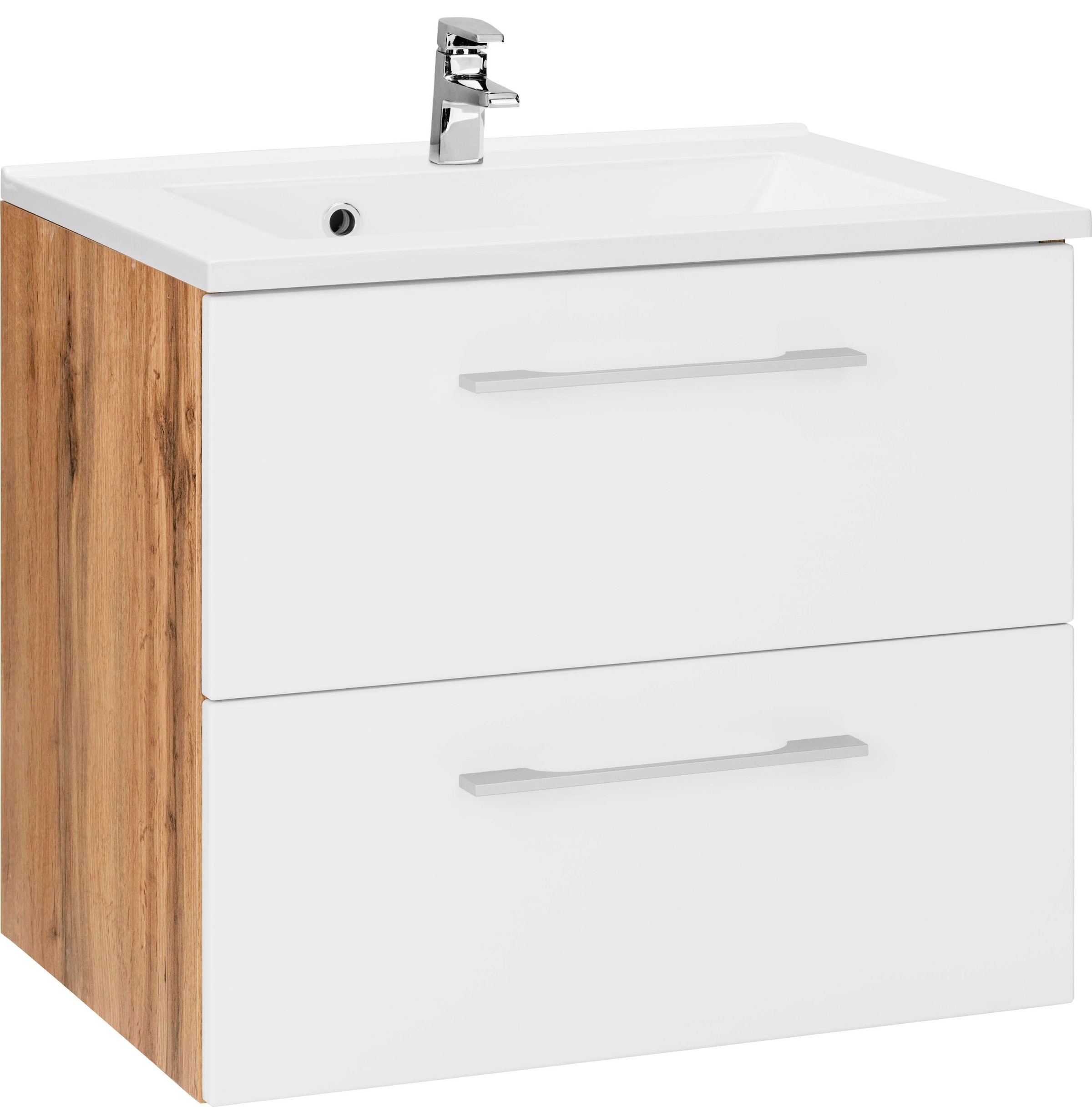 Image of welltime Waschbeckenunterschrank "Soria" Badmöbel, Waschtisch inkl. Waschbecken, Breite 60 cm