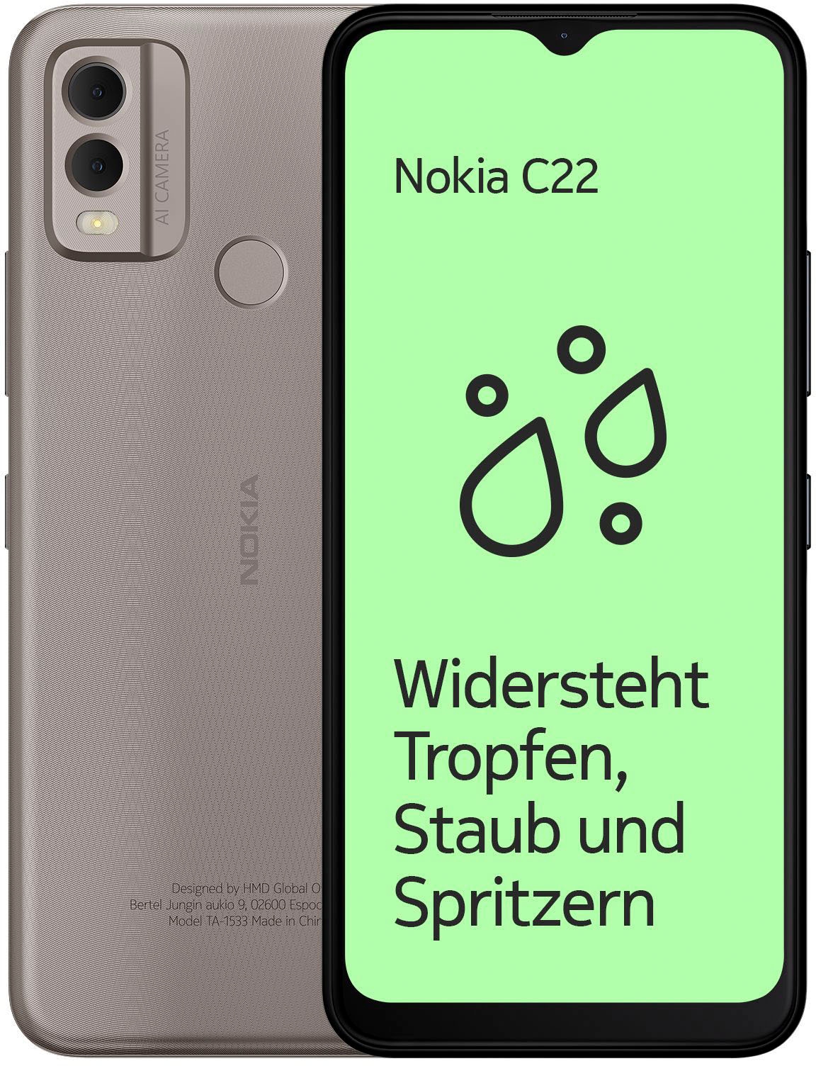 Nokia Smartphone »C22, 2+64GB« Sand