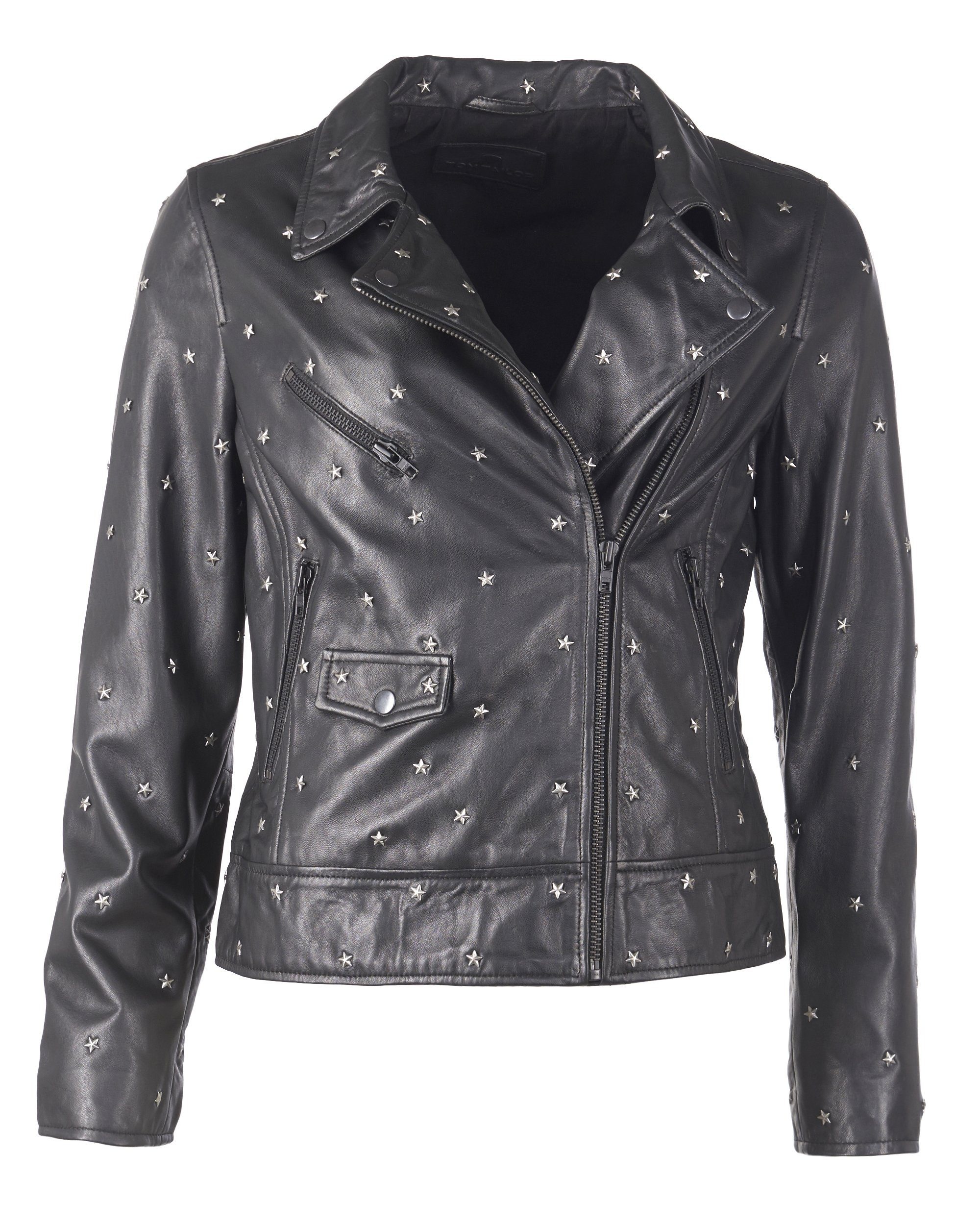Lederjacke mit Sternnieten Reissverschluss »TTW9004«
