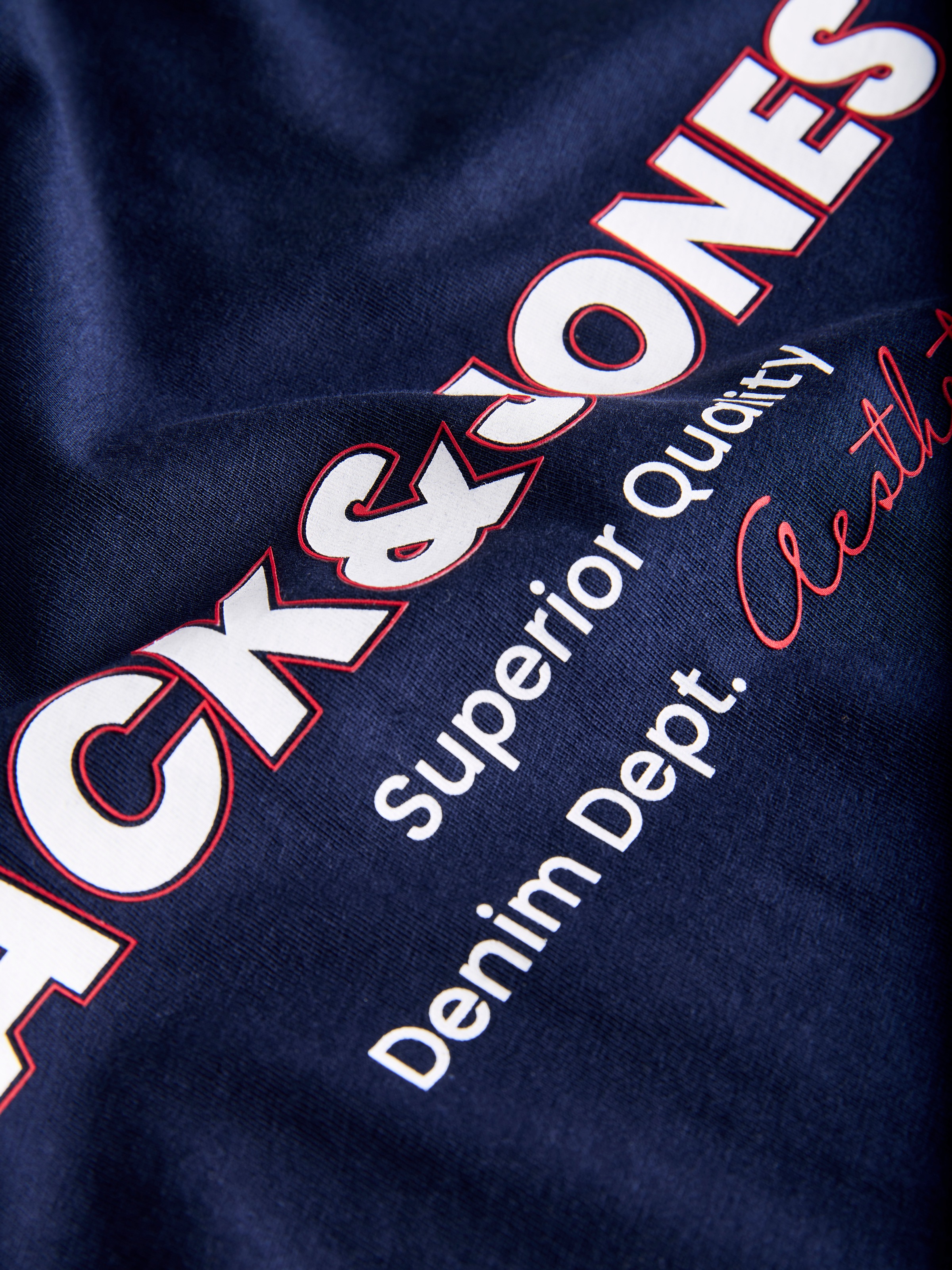 Jack & Jones T-Shirt »JJABBO TEE SS CREW NECK« Baumwolle, locker geschnitten