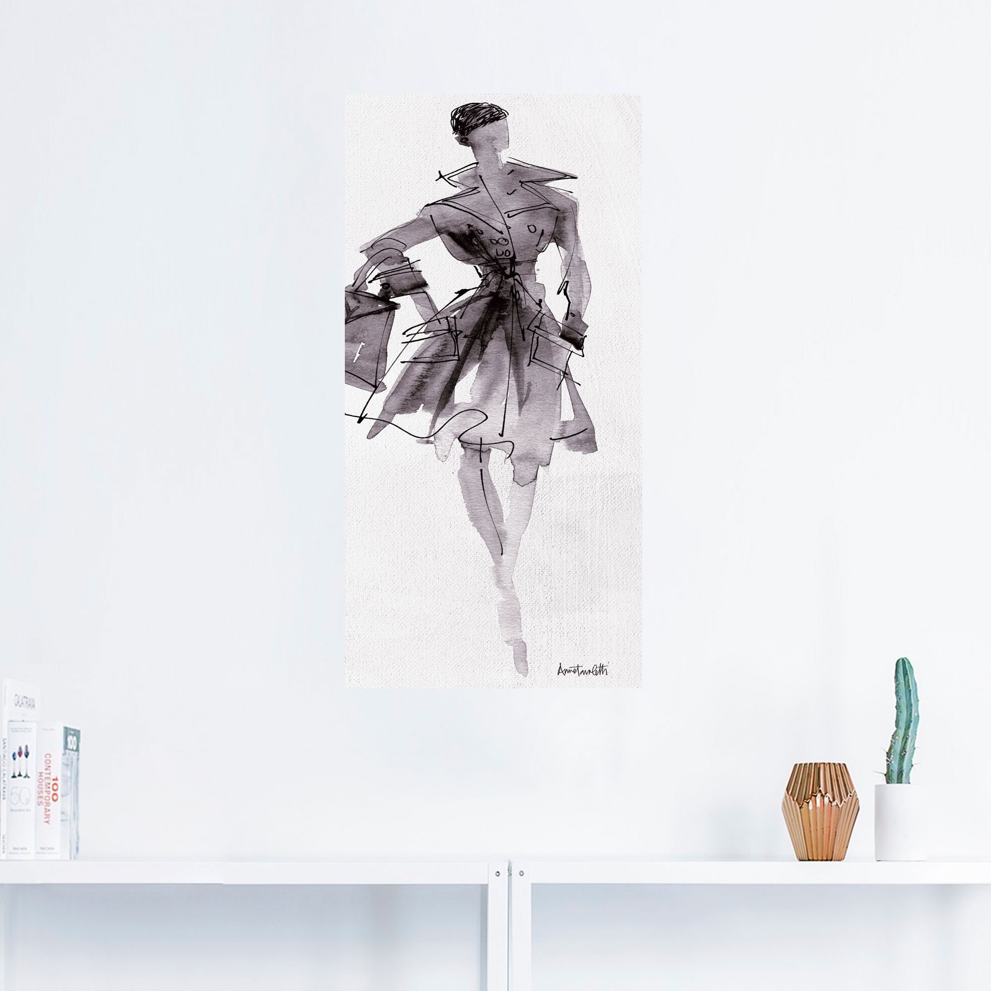 Wandaufkleber Leinwandbild, als Poster Alubild, Artland Mode, günstig Skizzenbuch Grössen »Mode (1 Wandbild oder VII«, versch. in kaufen St.),