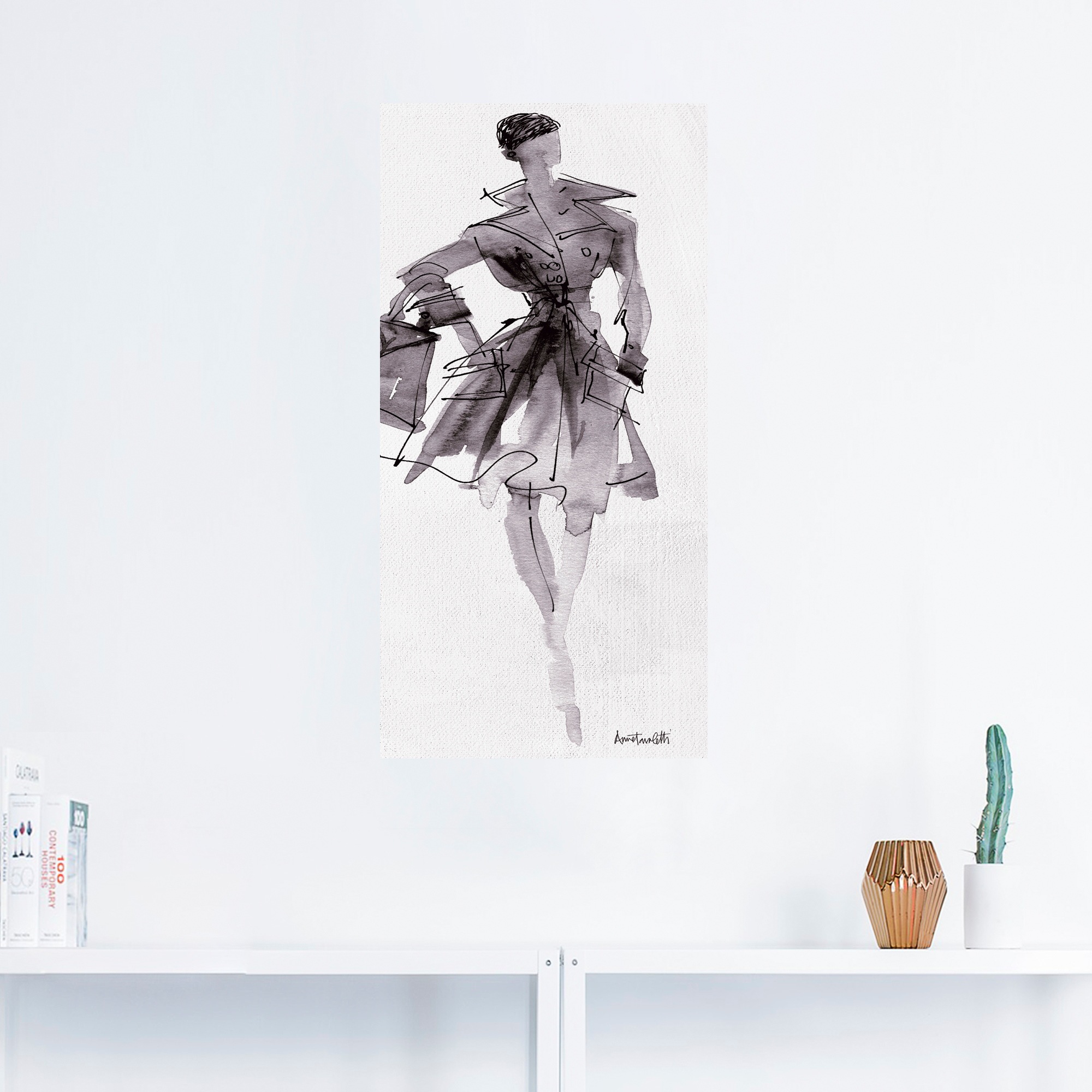 Artland Wandbild »Mode Skizzenbuch VII«, Mode, (1 St.), als Leinwandbild, Poster, Wandaufkleber in verschied. Grössen