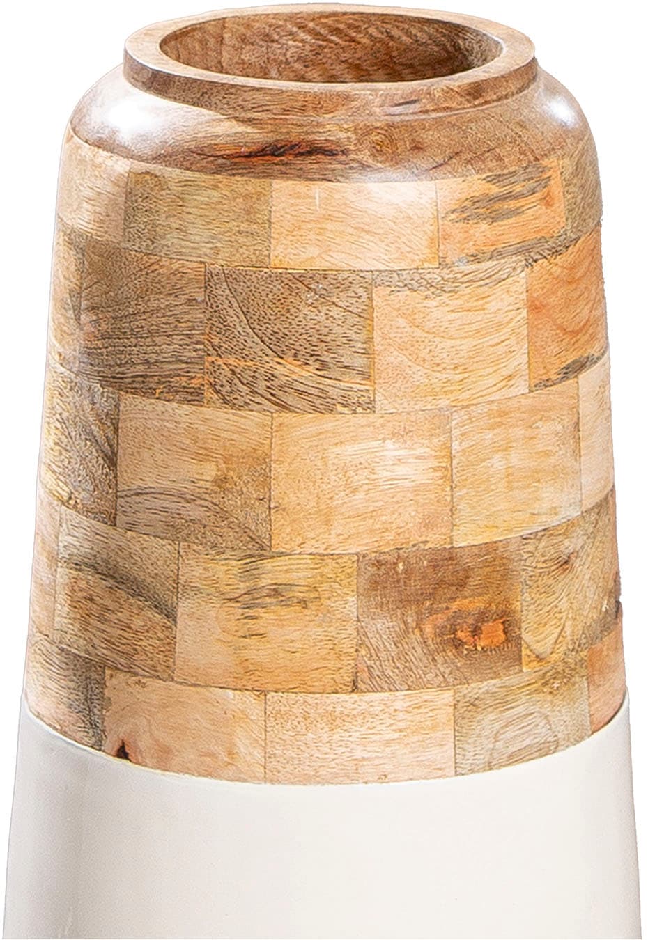 GILDE Bodenvase »Vase Naturelle naturfarben-weiss«, (1 St.)