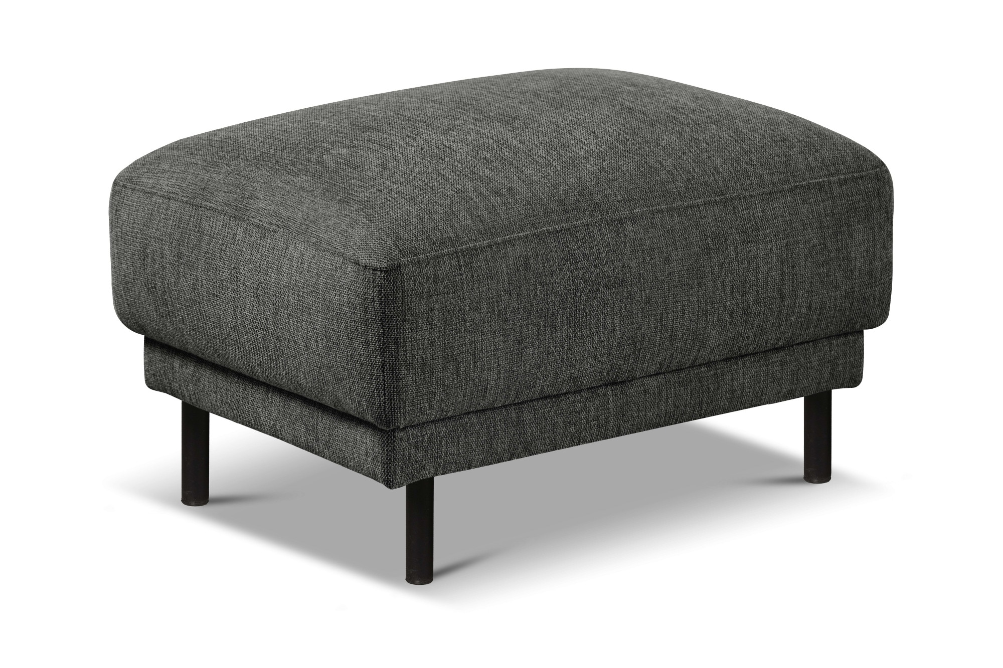 GOODproduct Polsterhocker »Sveeva, 73x57 cm, schwarze Metallfüsse« langlebiger Webstoff, viele Farben zur Auswahl
