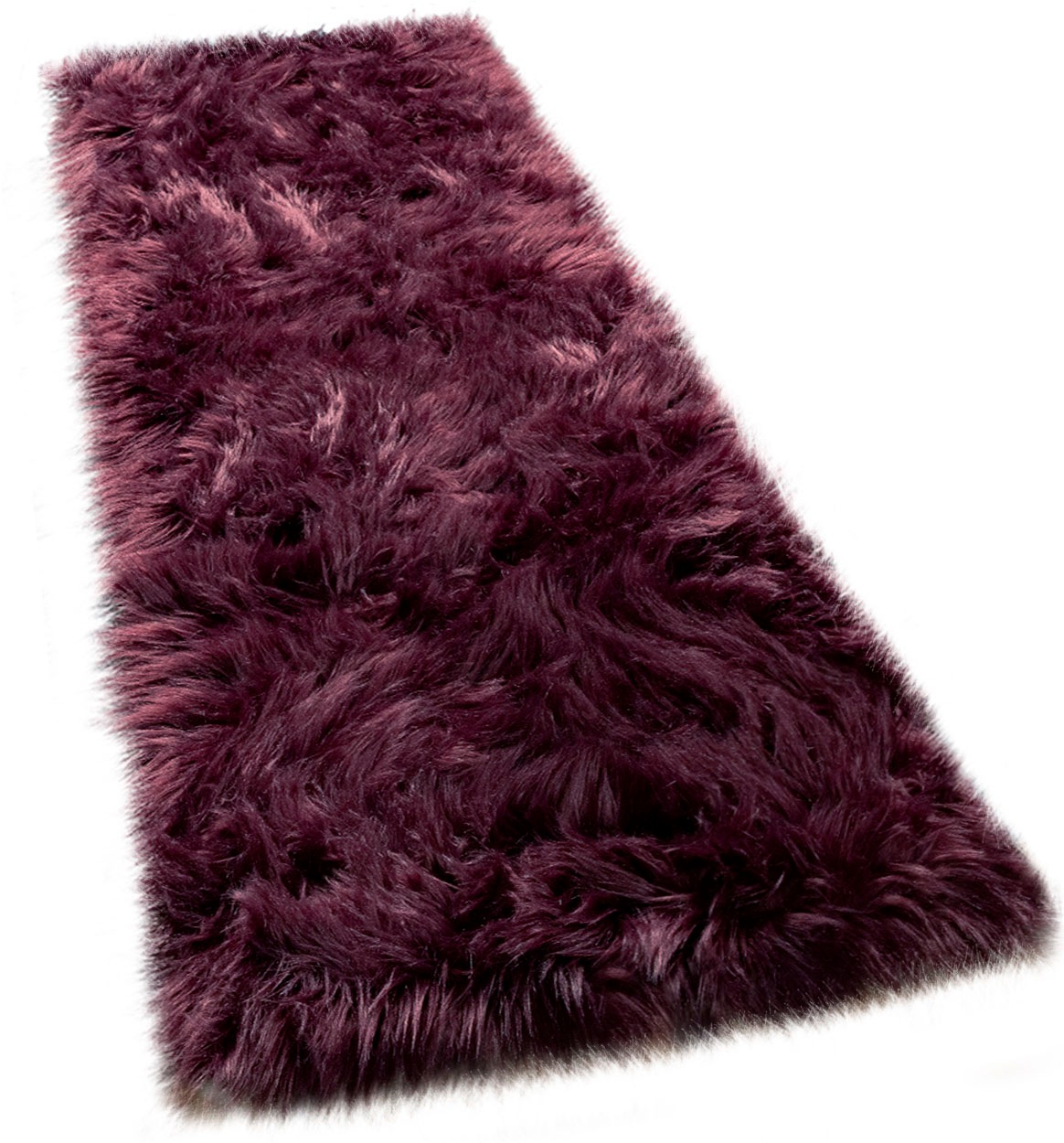 Paco Home Hochflor-Läufer »Playa 960«, rechteckig, 64 mm Höhe, Läufer, Kunstfell, Flokati-Optik, weich und flauschig, Uni-Farben