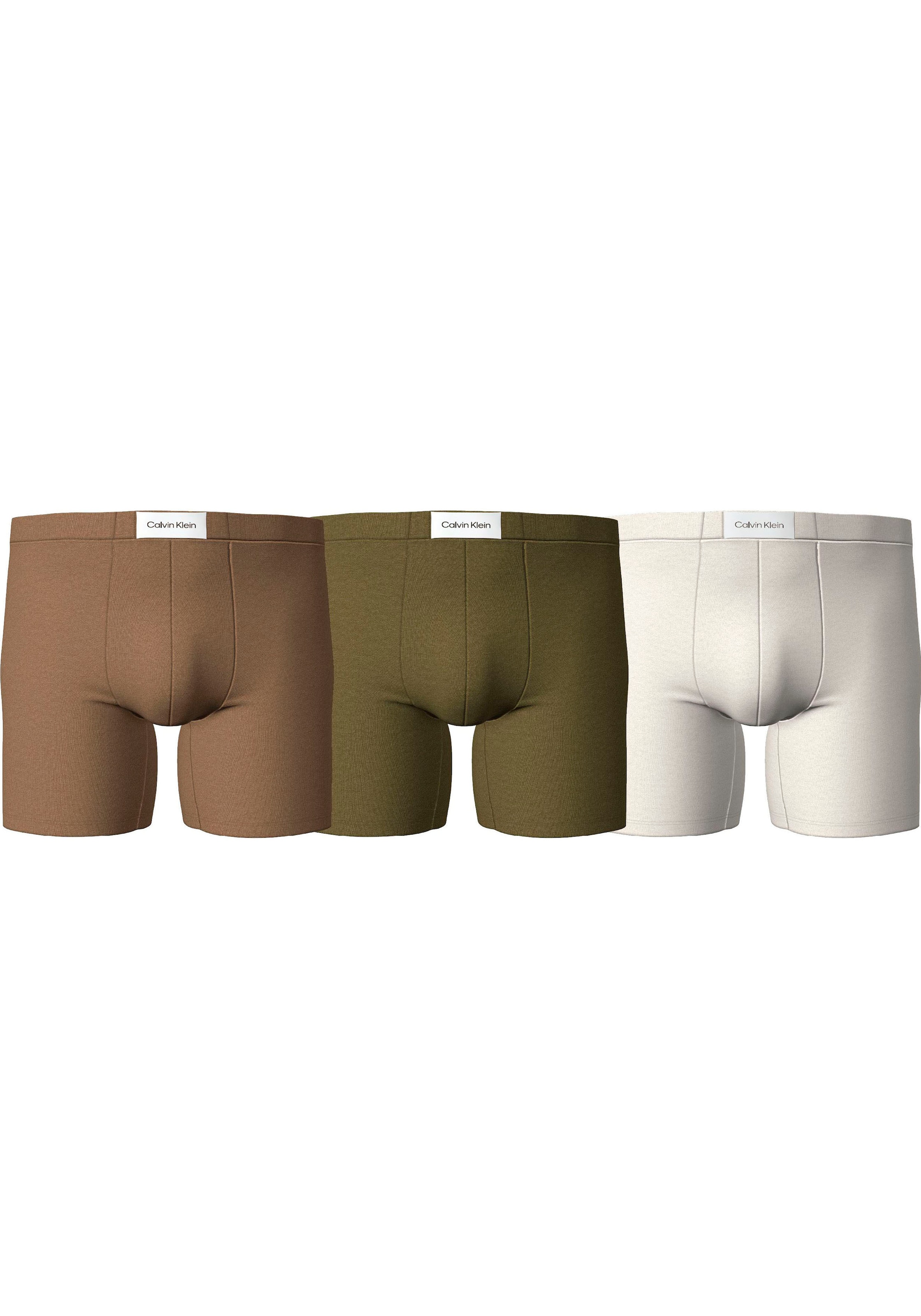 Calvin Klein Underwear Boxer »BOXER BRIEF 3PK«, (Packung, 3er-Pack), mit längerem Bein & Calvin Klein Logo-Elastikbund