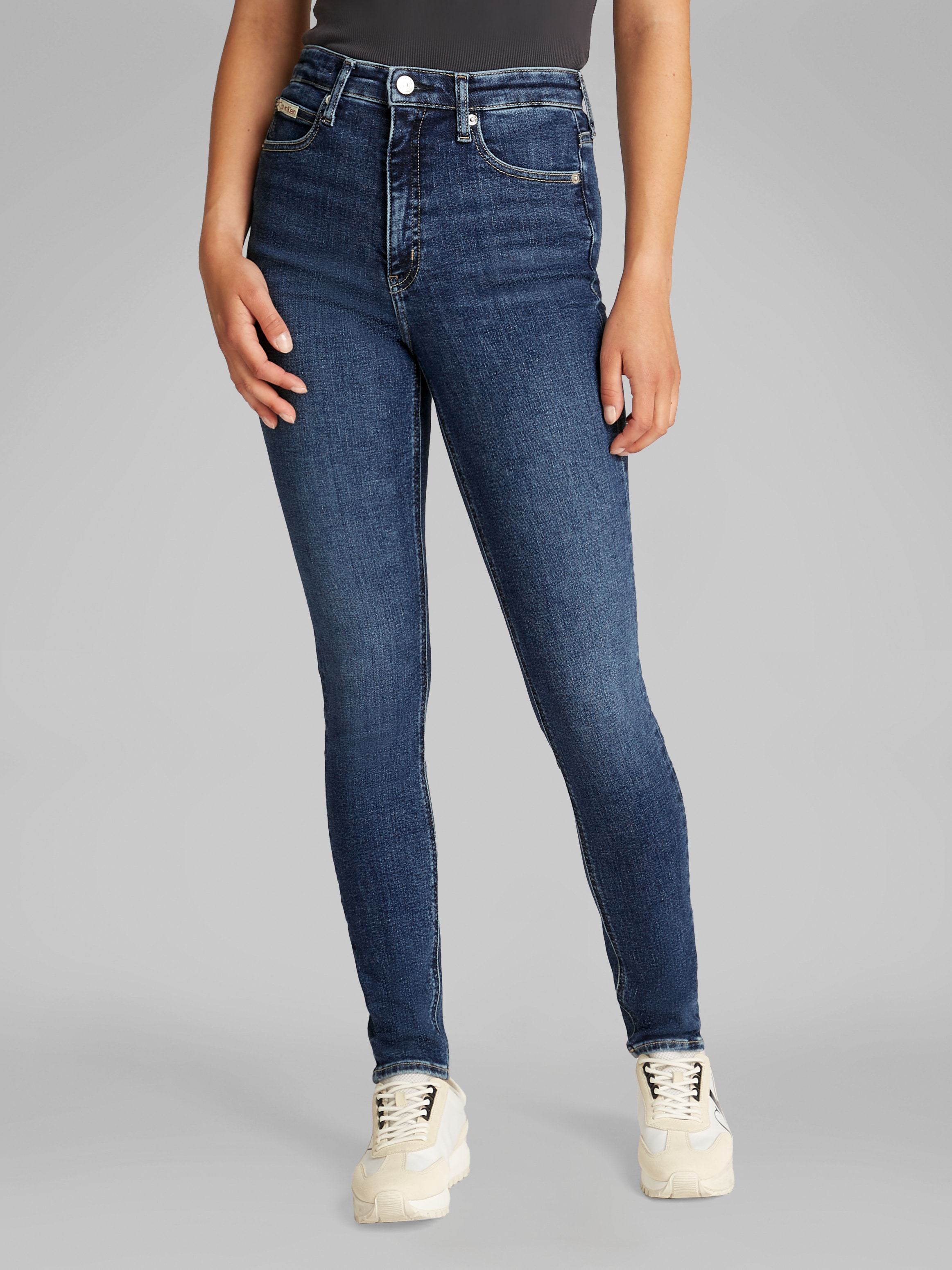 Calvin Klein Jeans Skinny-fit-Jeans »HIGH RISE SKINNY«, in dunkelblauer Waschung