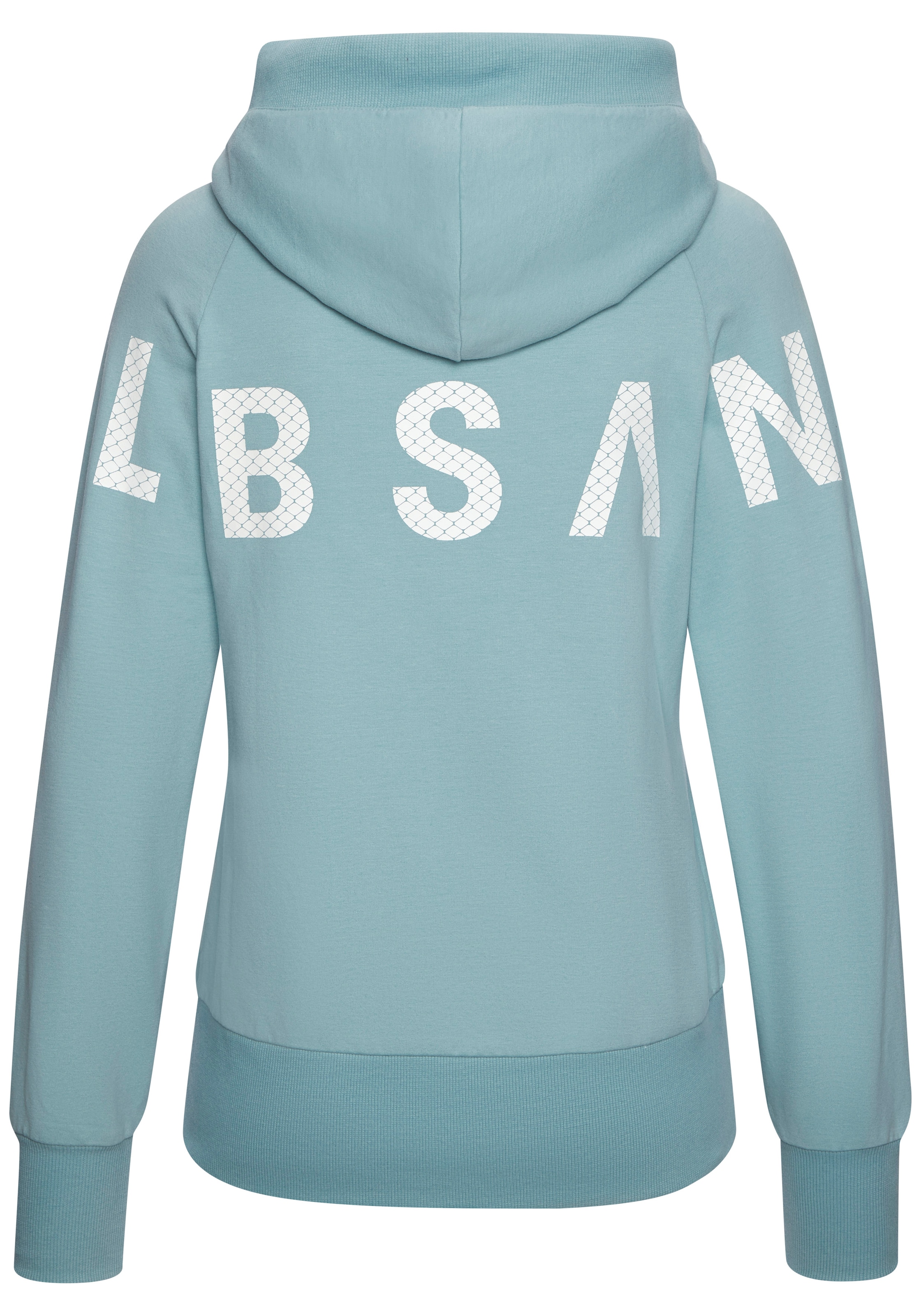 Elbsand Sweat à capuche , mit grossem Logodruck hinten, bequeme Freizeitjacke mit Taschen
