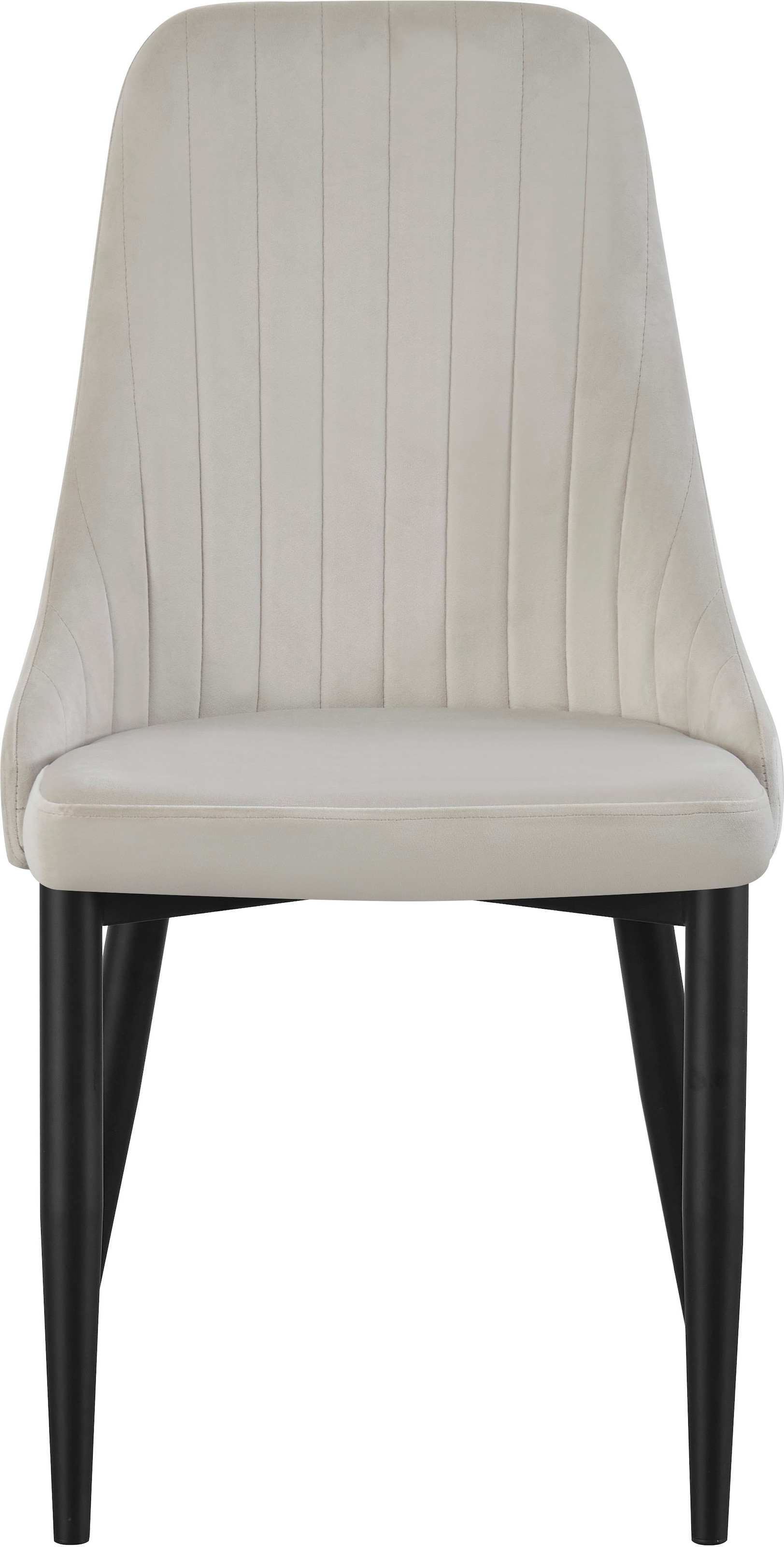 Home affaire Esszimmerstuhl »GARNBY, 2er Set, mit Metallgestell in matt schwarz« (Set) 2 Stk.in verschiedenen Farben, Belsatbarkeit pro Stuhl 120 kg, Velour Stoff