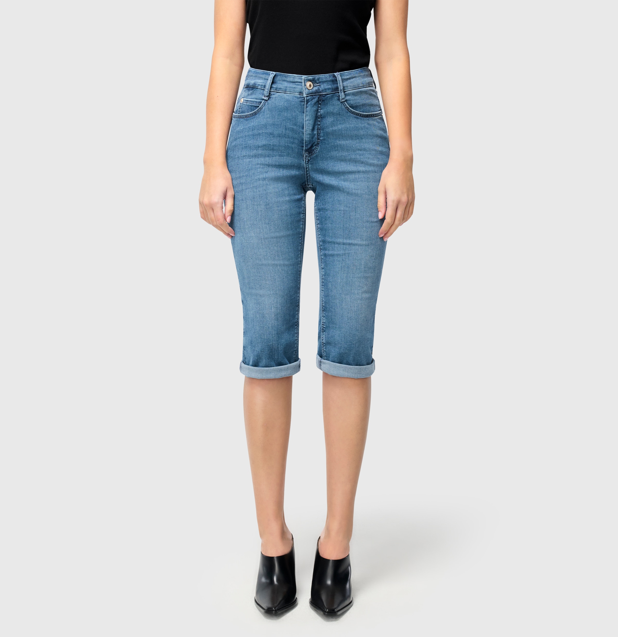 Image of MAC Caprijeans "Dream-Sum" Bequemer Sitz mit krempelbarem Saum