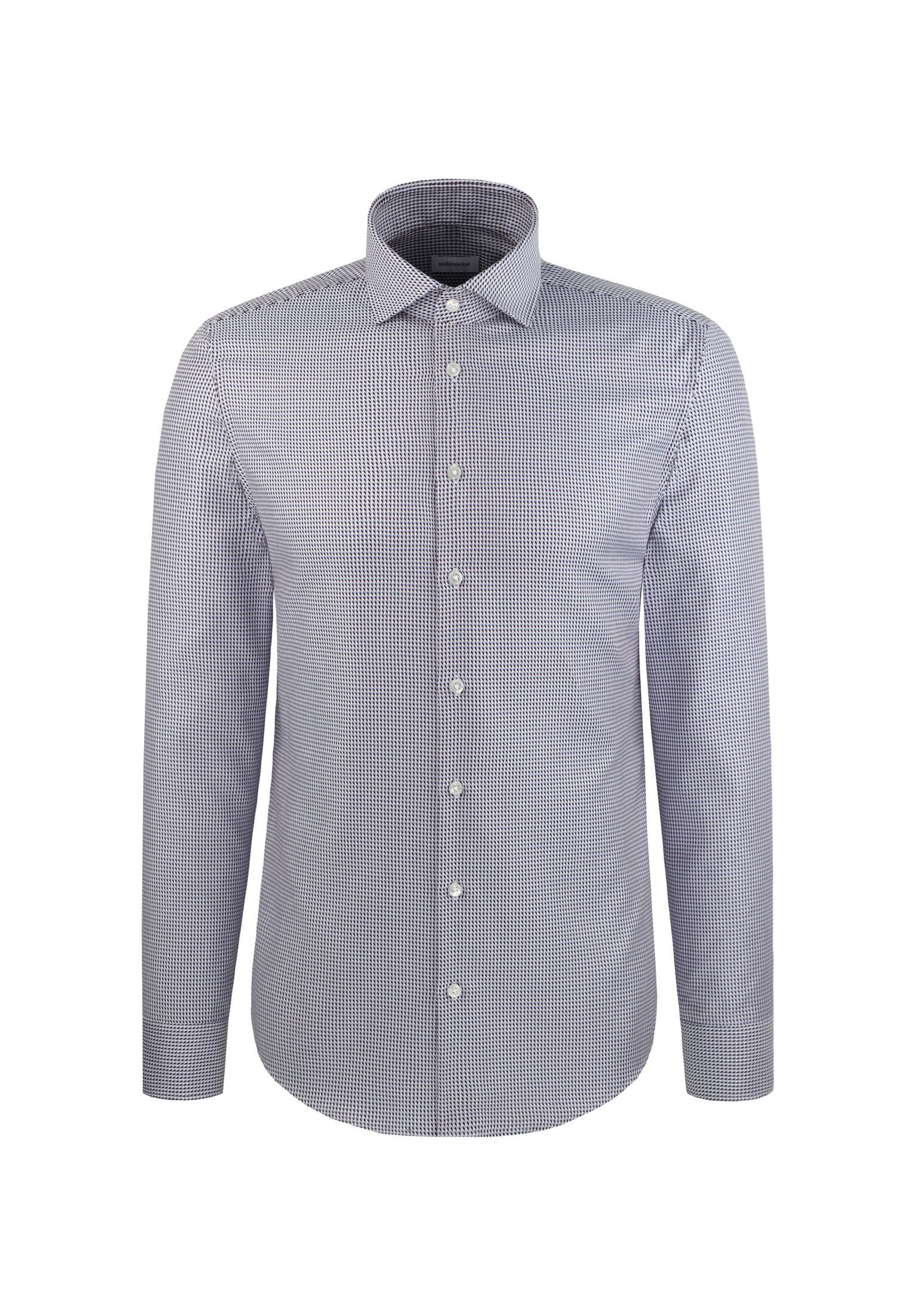 seidensticker Chemise d'affaires »Schwarze Rose« Slim 1/1 Kentkragen Pepita