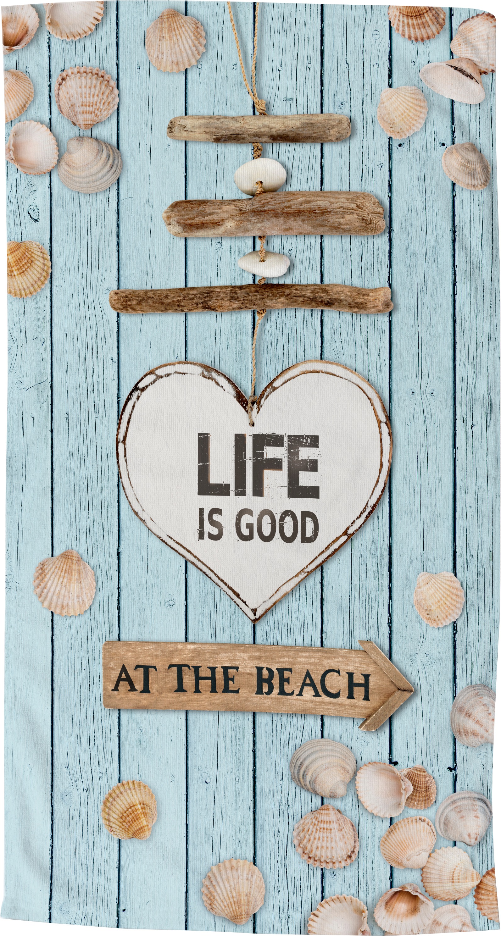 Image of good morning Strandtuch »Beach«, (1 St.), Treibholz Motiv, trocknet schnell bei Ackermann Versand Schweiz