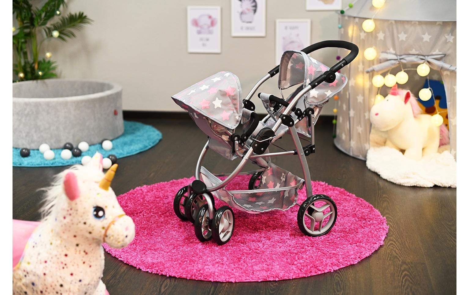 Knorrtoys® Puppen-Zwillingsbuggy »Milo Star«