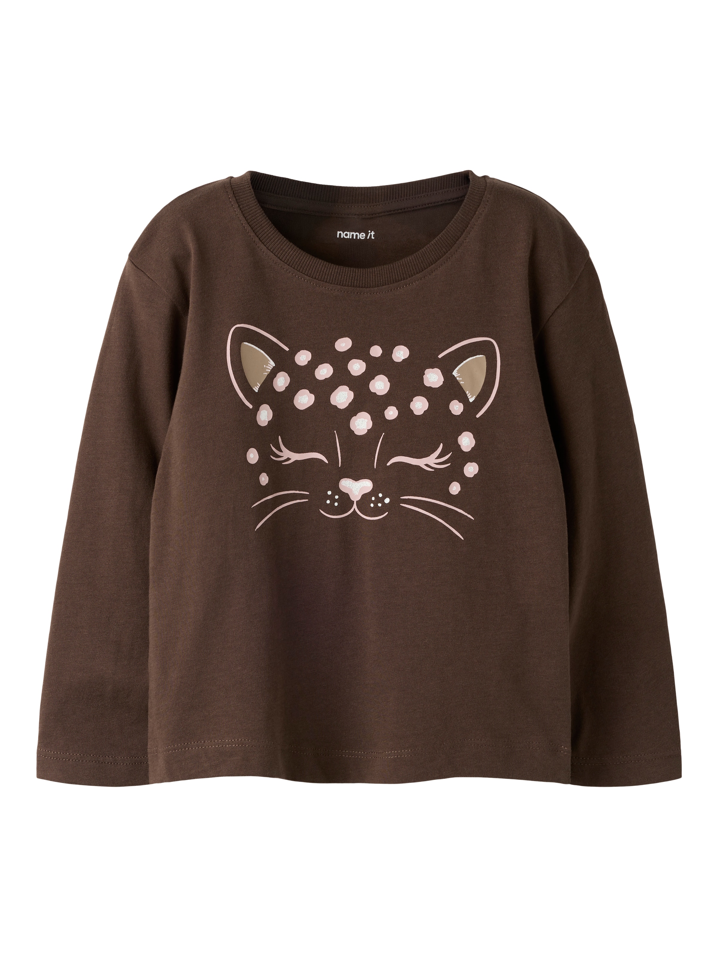 Image of Name It Langarmshirt "NMFLAUREN LS NREG TOP" Baumwolle, regular fit