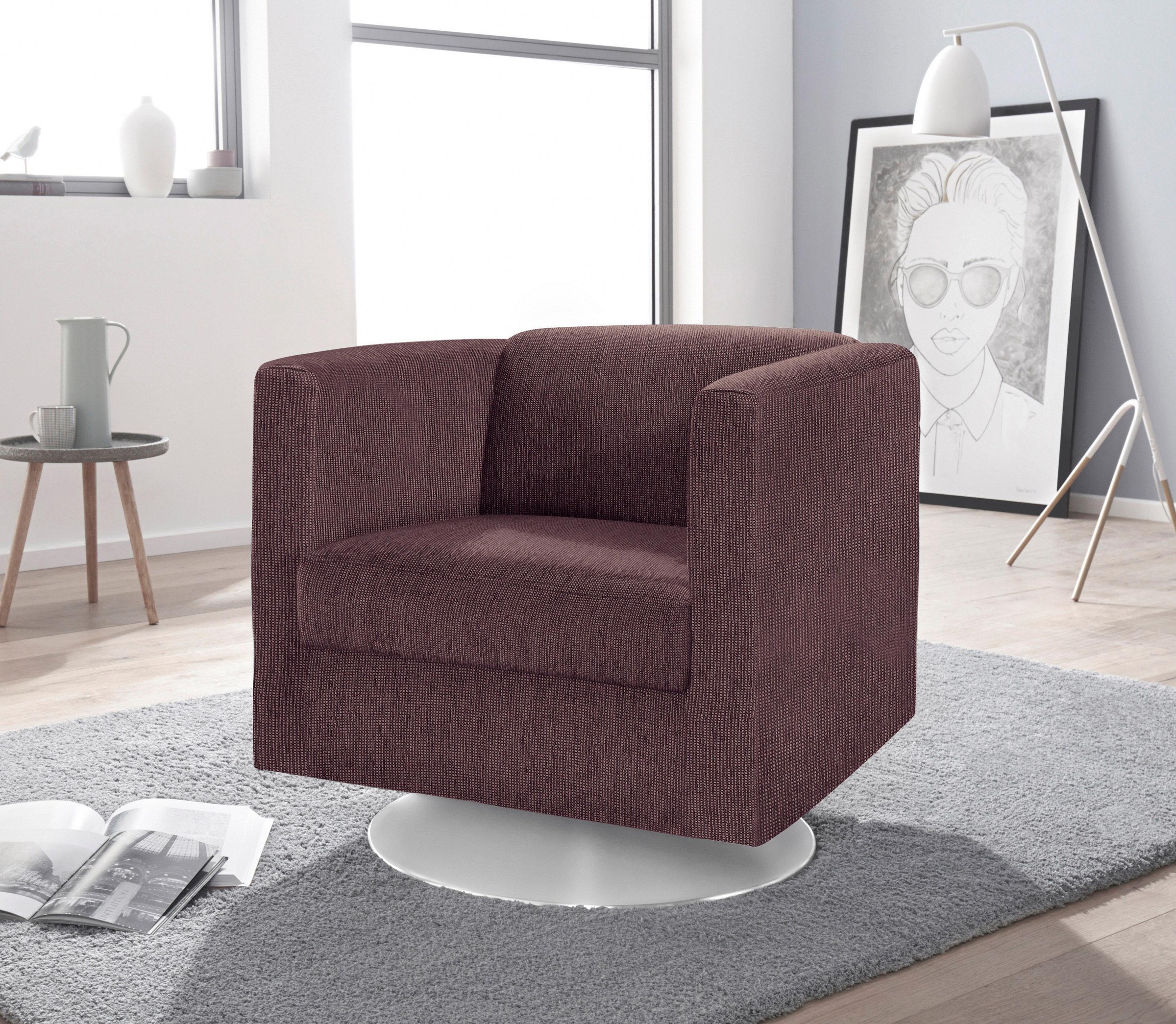 Image of INOSIGN Sessel »Bob«, drehbar mit Tellerfuss bei Ackermann Versand Schweiz