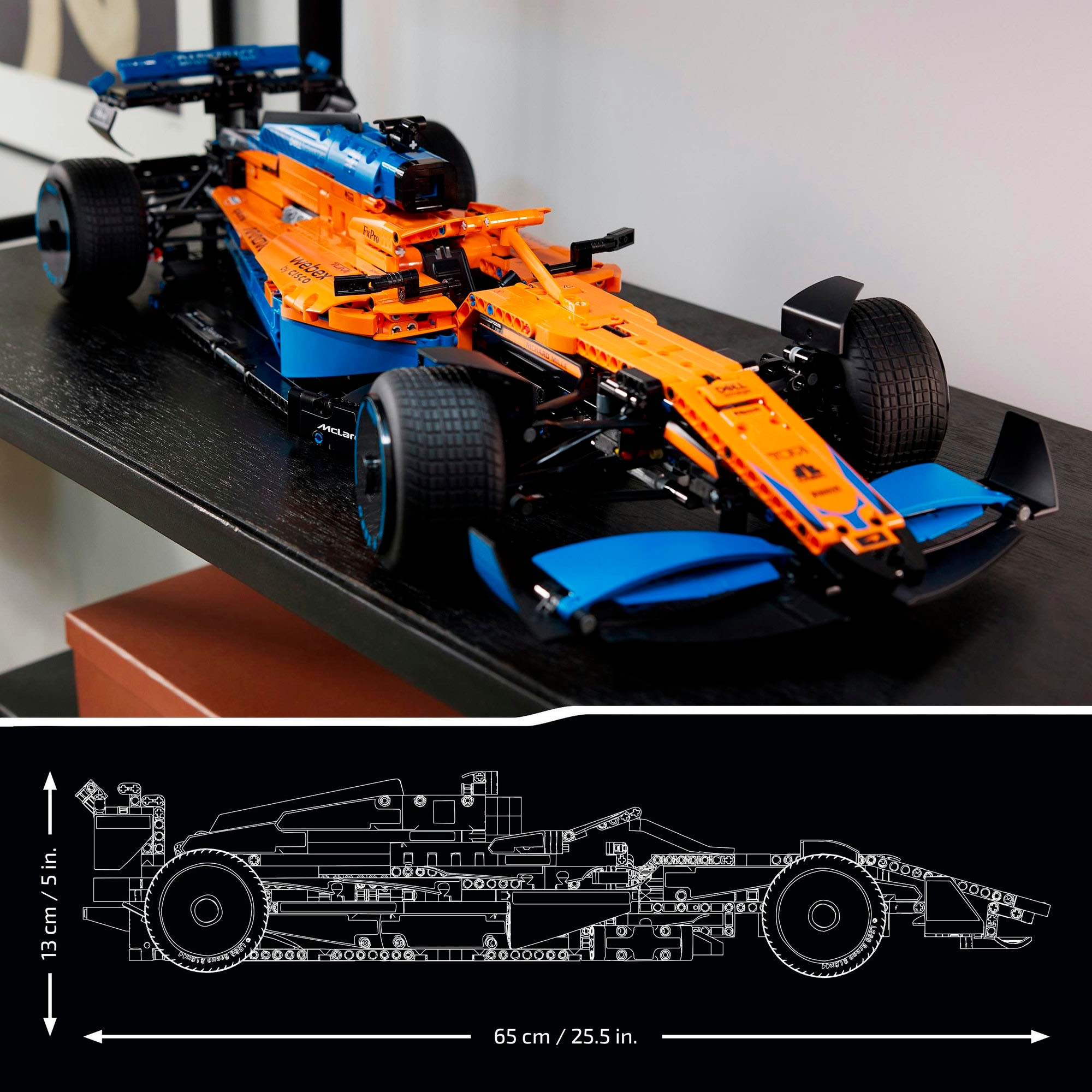 LEGO® Konstruktionsspielsteine »McLaren Formel 1™ Rennwagen (42141), LEGO® Technic«, (1432 St.), Made in Europe