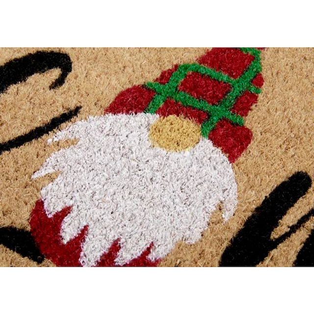 ♕ HANSE Home Fussmatte »Kokos Welcome Gnome«, rechteckig, Weihnachten,  Schmutzfangmatte, Outdoor, Rutschfest, Innen, Kokosmatte versandkostenfrei  auf