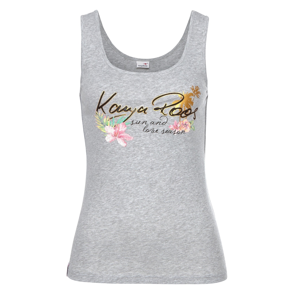 KangaROOS Tanktop, mit femininem Frontdruck