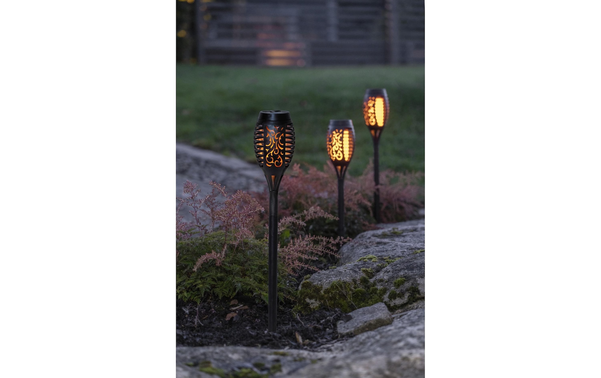 Parforce Traditional Hunting Gartenleuchte »Solar SET 3er Flame Mini«