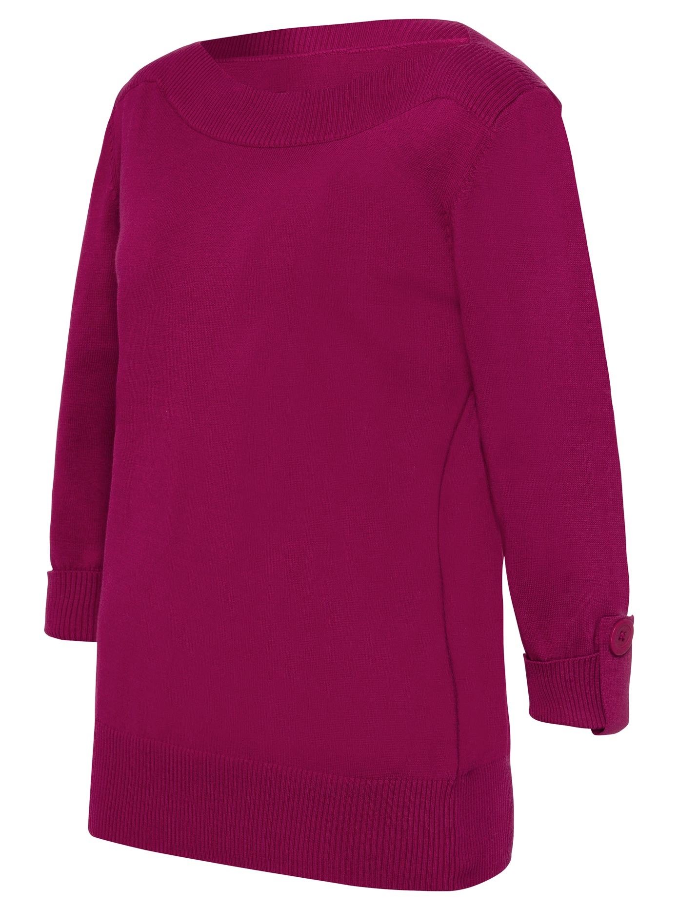 Pullover mit femininem U-Boot-Ausschnitt