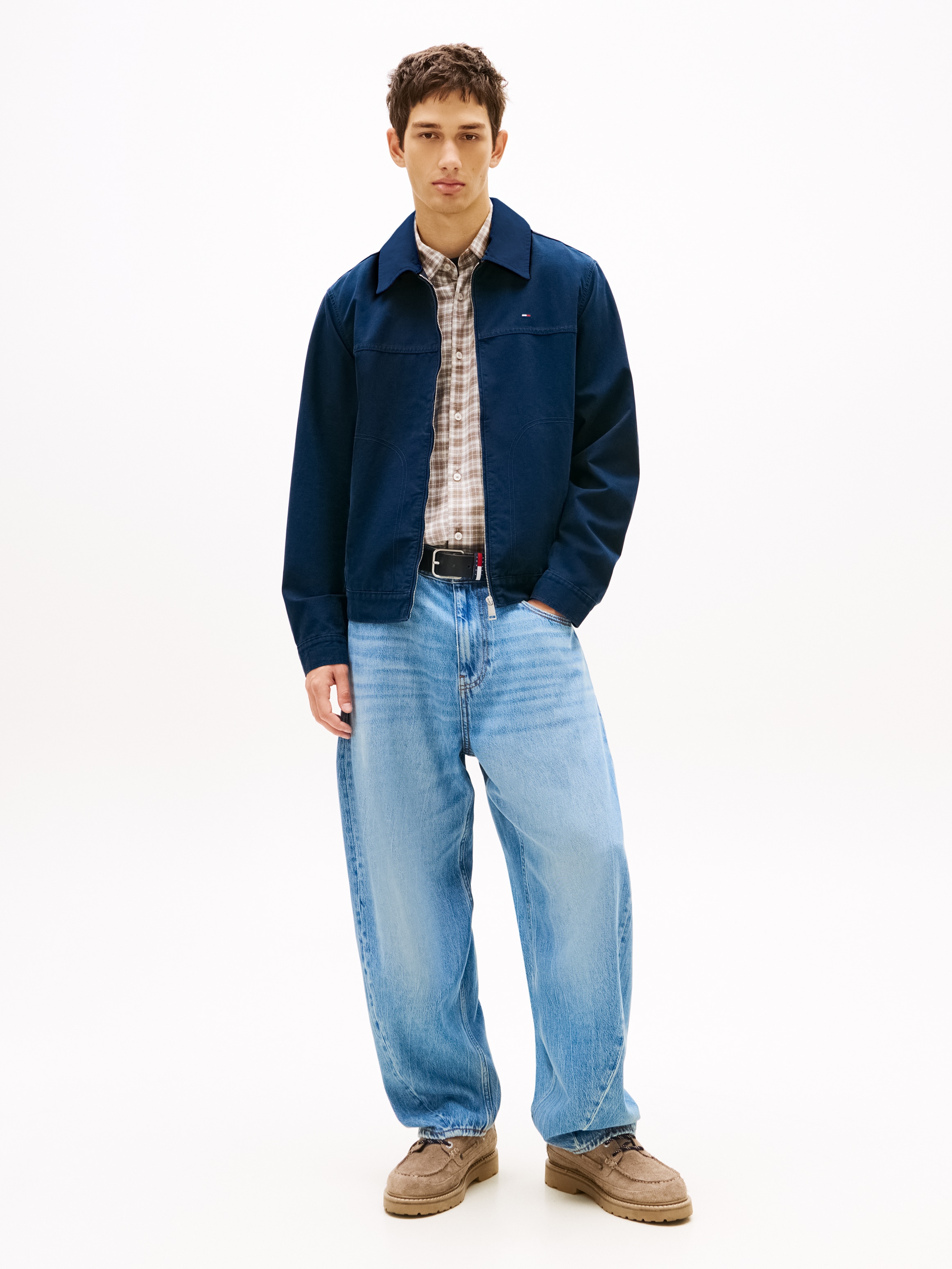 Tommy Jeans Blouson »TJM REGULAR COTTON RANCH« sans capuche coupe régulière avec col à revers