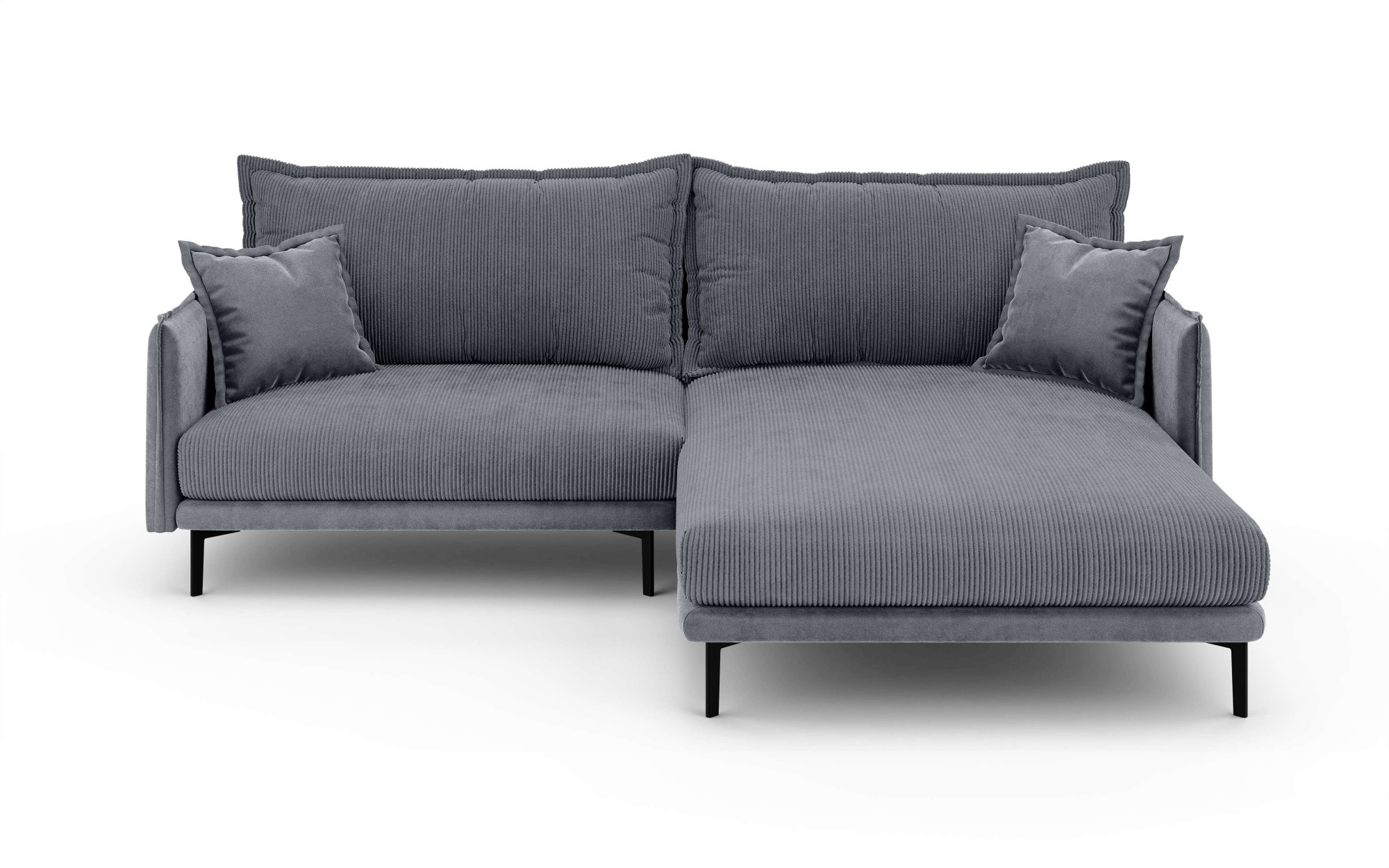 INOSIGN Ecksofa »ALEXANDRIA mit Recamiere rechts oder links bestellbar, moderne Bezüge«, L-Form mit Wellenunterfederung, Masse: B/H/T 246/86/190 cm