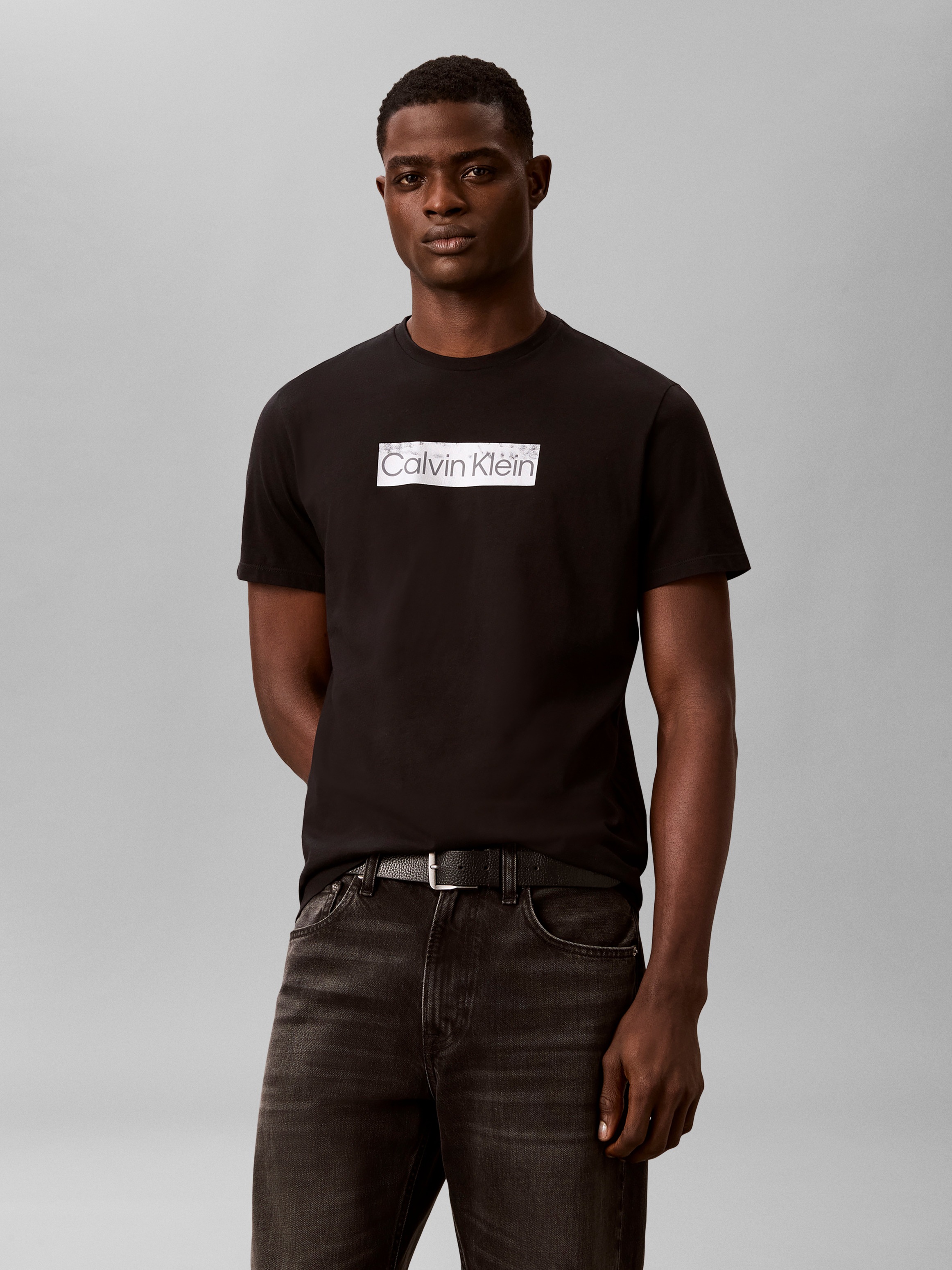 Image of Calvin Klein T-Shirt Reine Baumwolle, Regular Fit, Glanzdruck