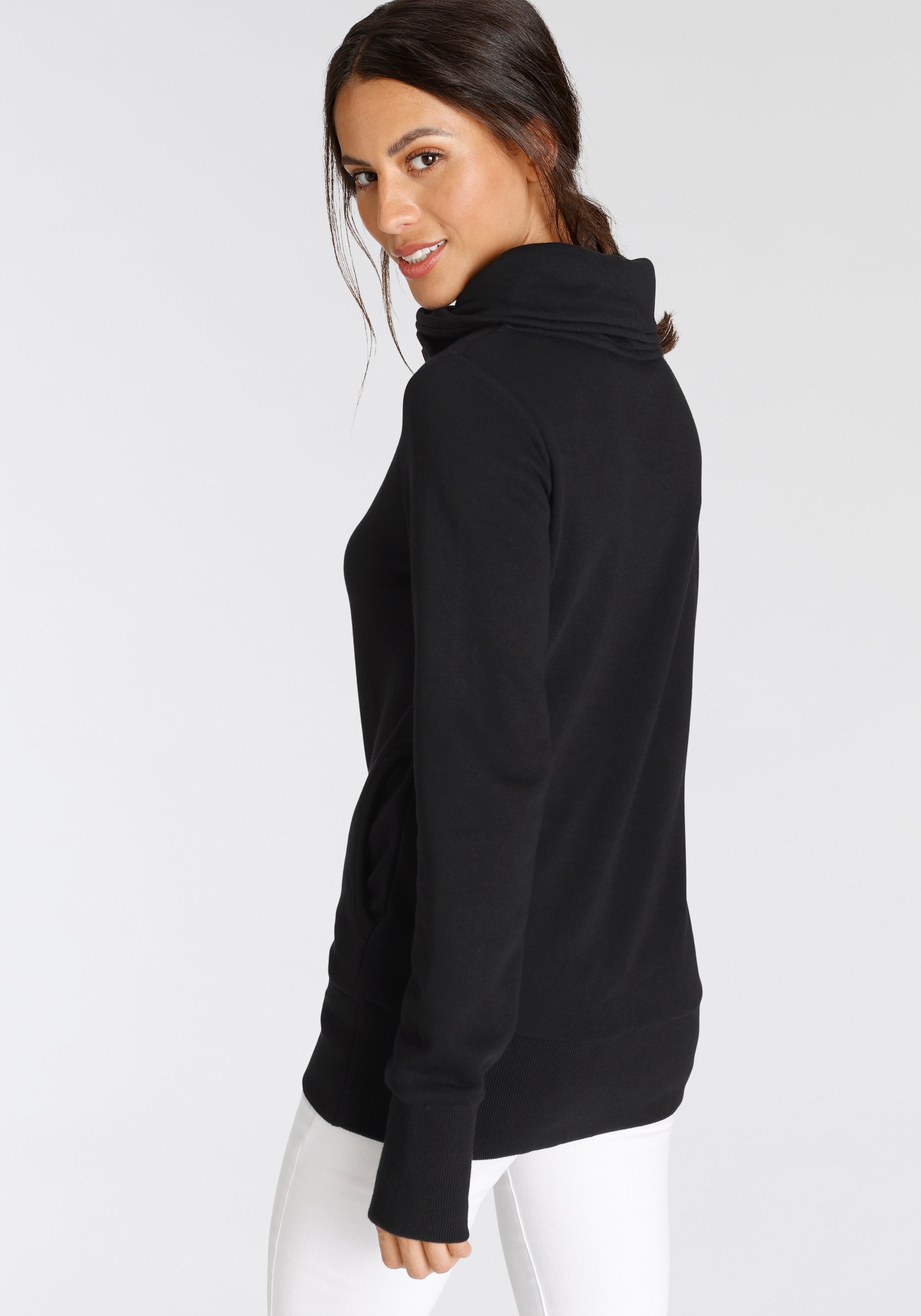 Ragwear Sweatshirt »ANGELLIKA O«, mit asymmetrischem Schalkragen