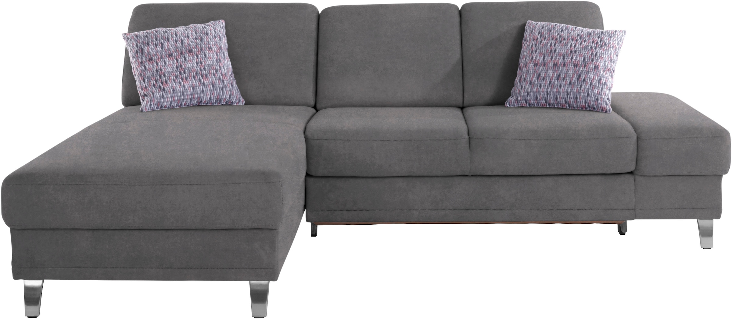 sit&more Ecksofa »Clio L-Form«, wahlweise mit Bettfunktion oder Vorziehsitz und Bettkasten, Federkern