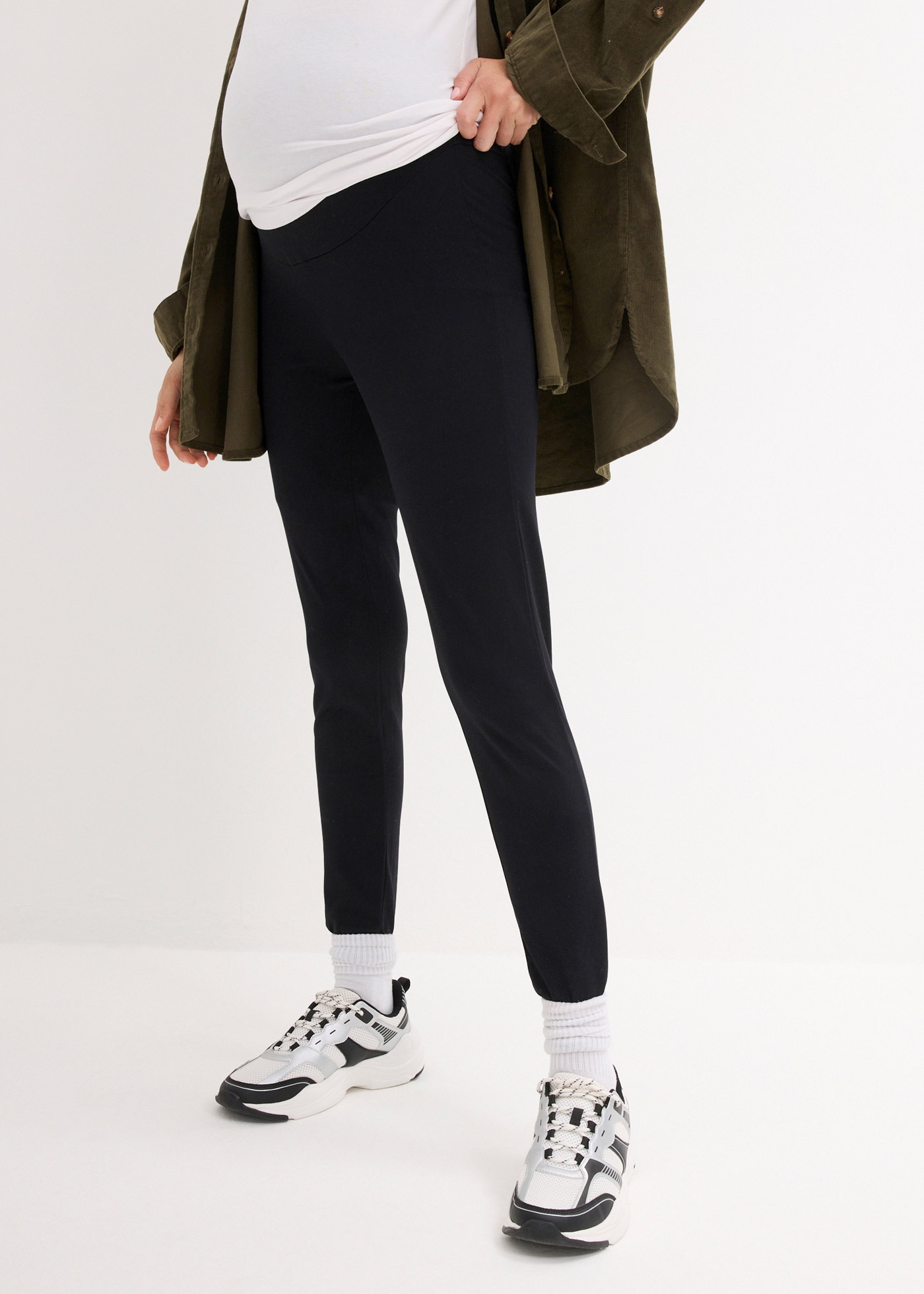 Image of bonprix Umstandsleggings leicht angeraute Innenseite, Skinny Fit, breites Bauchband