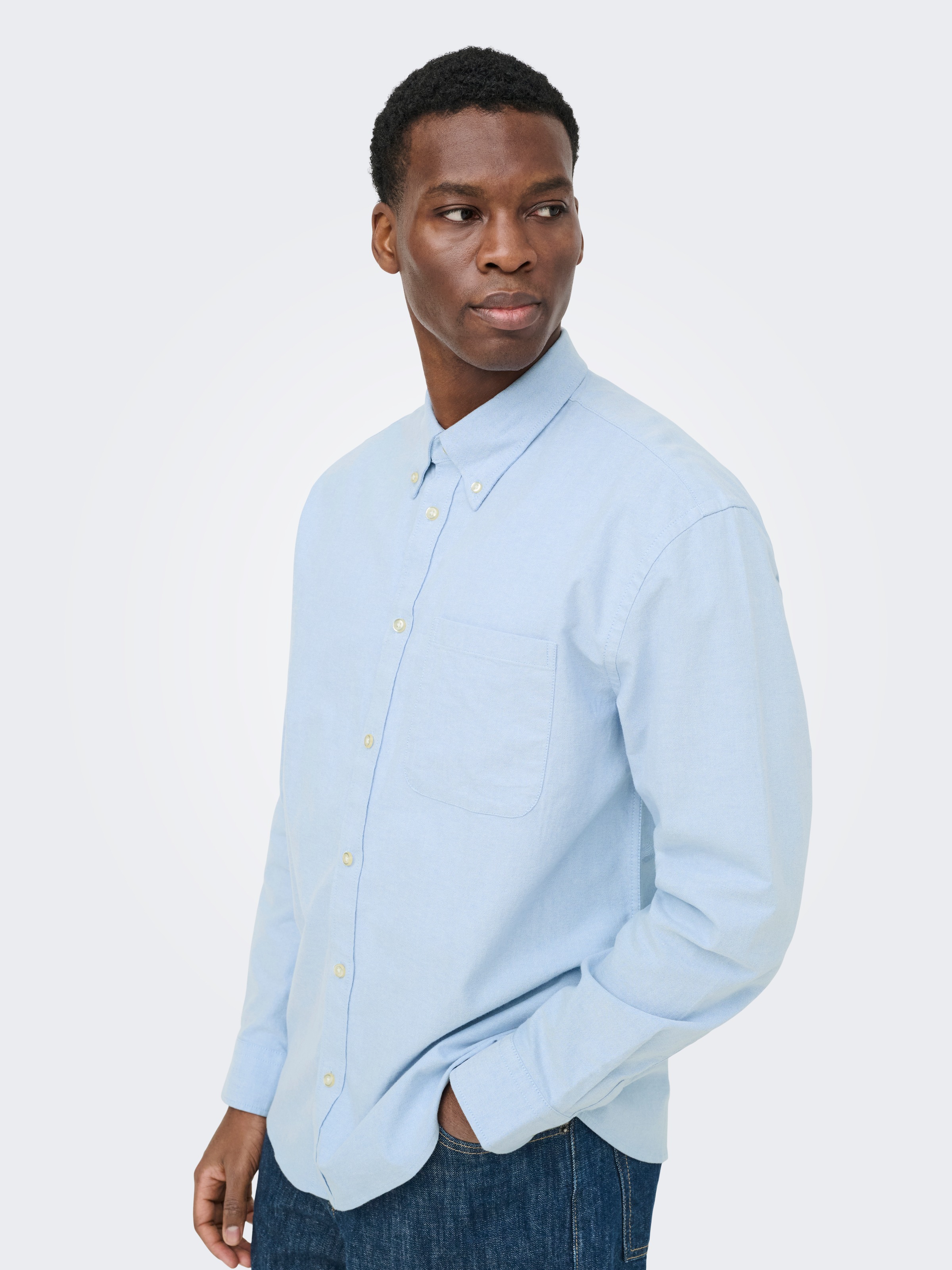 ONLY & SONS Chemise à manches longues »ONSOXFORD LS SHIRT FRML NOOS« Mélange de coton, coupe regular
