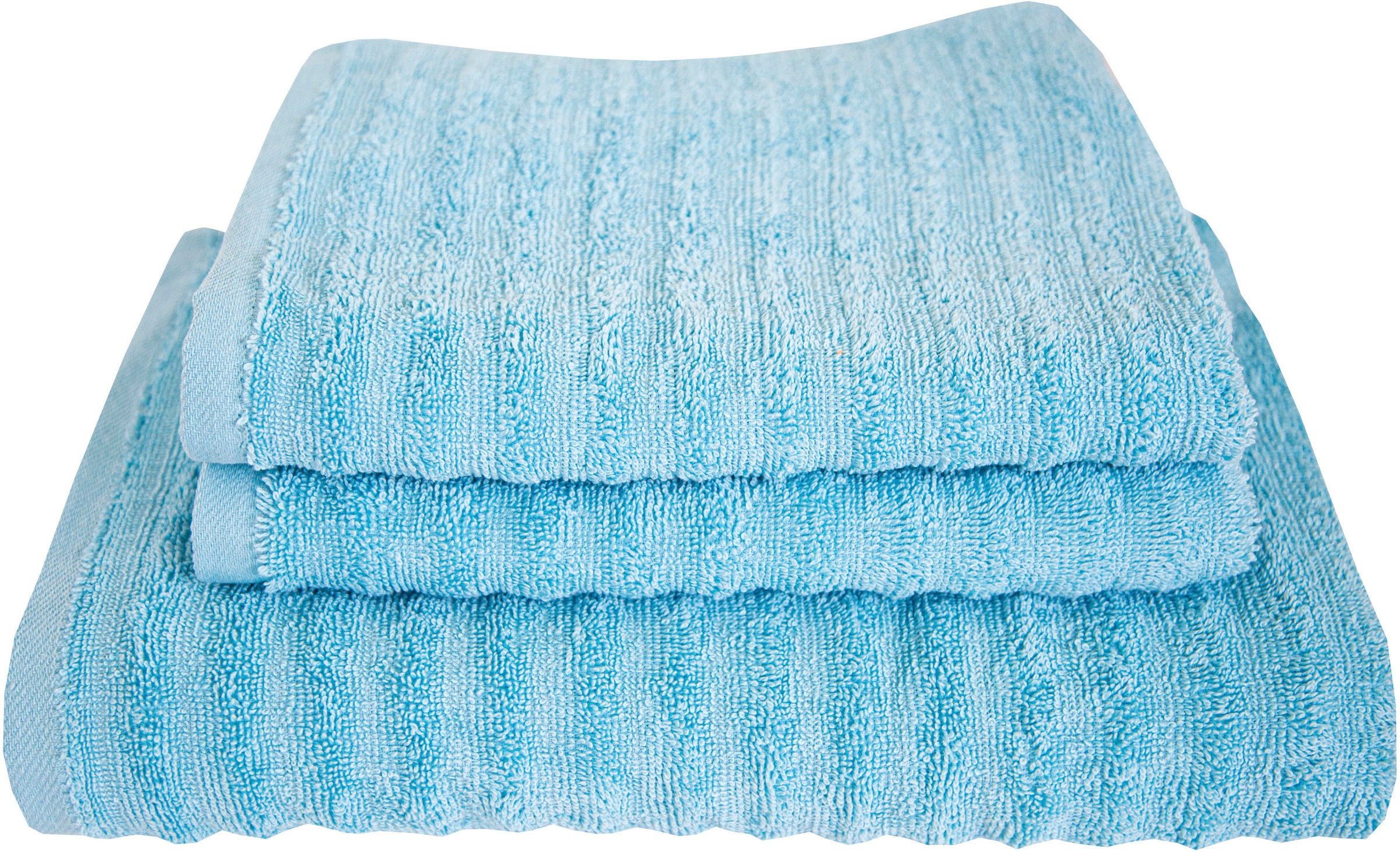 Image of Dyckhoff Handtuch Set "Wellenstreifen" 3 Stk. Frottier 2 Handtücher (50x100cm), 1 Duschtuch (70x140cm)