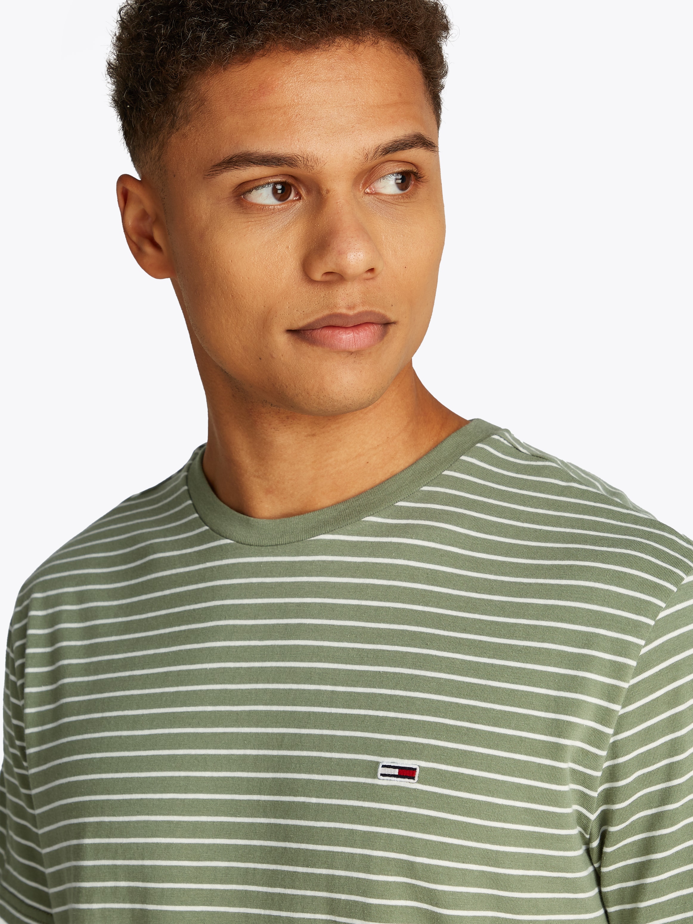 Tommy Jeans Rundhalsshirt »TJM SLIM STRIPE TEE«