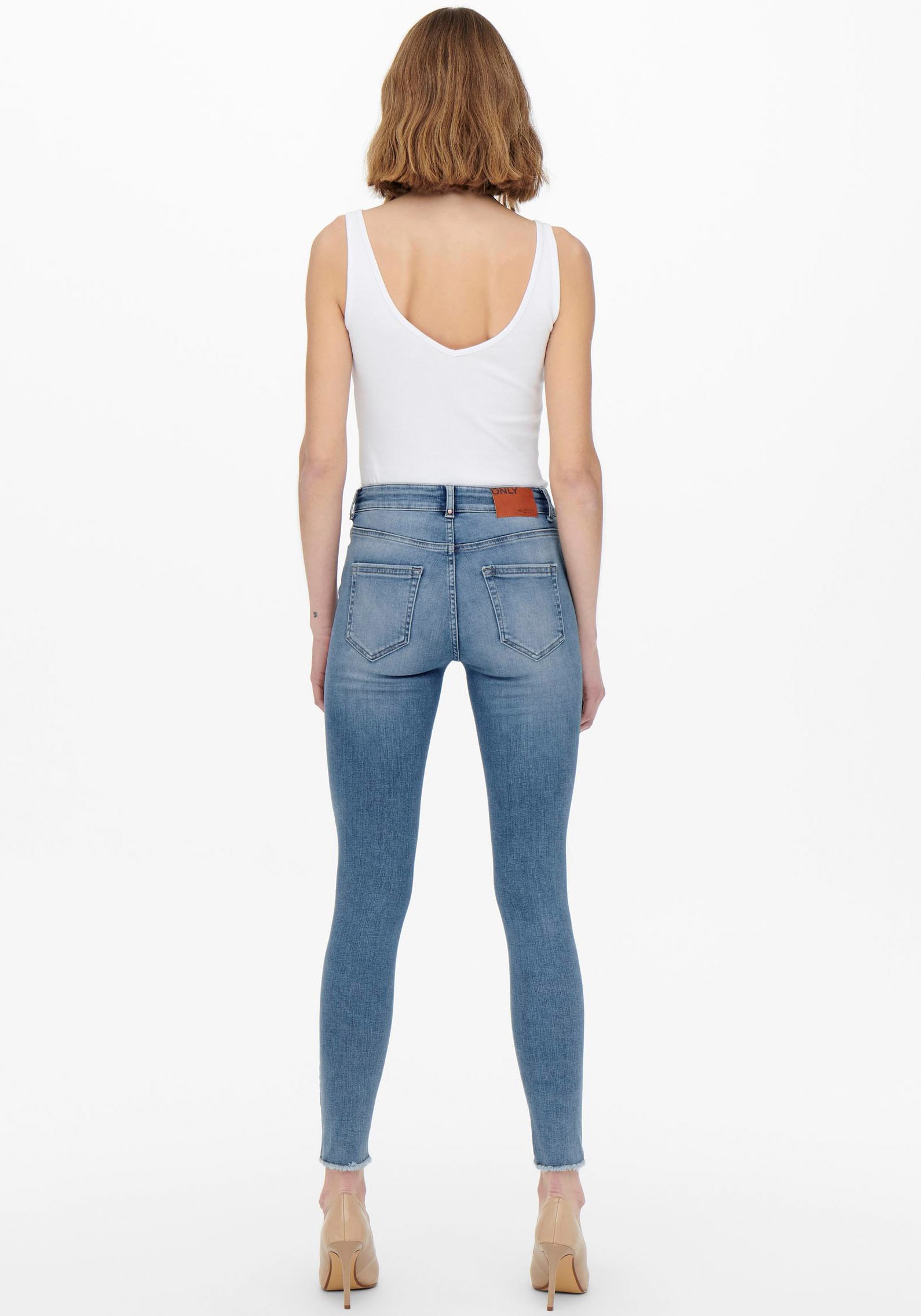 ONLY Ankle-Jeans »ONLBLUSH MID SK ANK RW CRO155 NOOS«