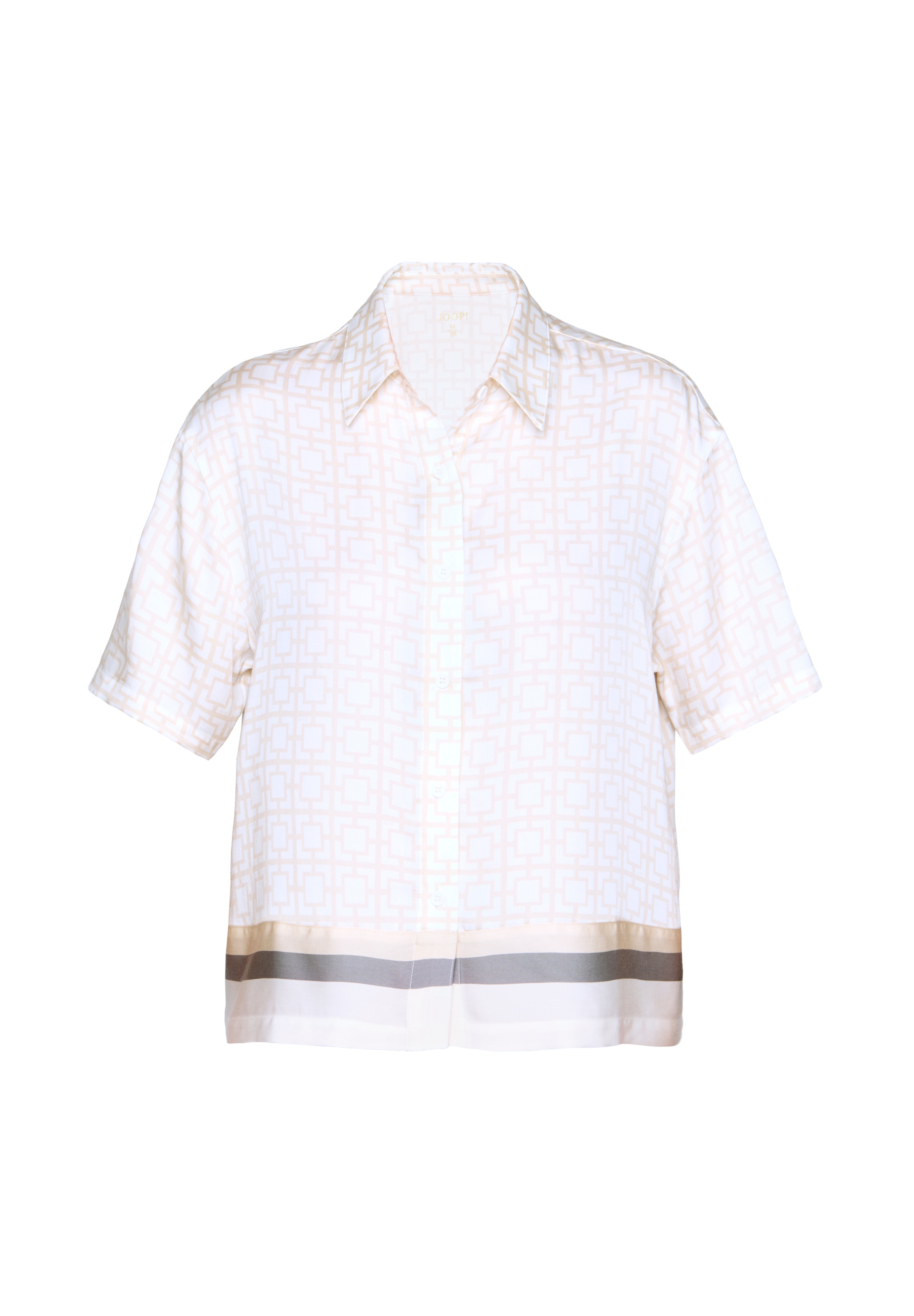 JOOP! Kurzarmshirt mit kurzem Ärmeln, Kragen und grafischem Muster