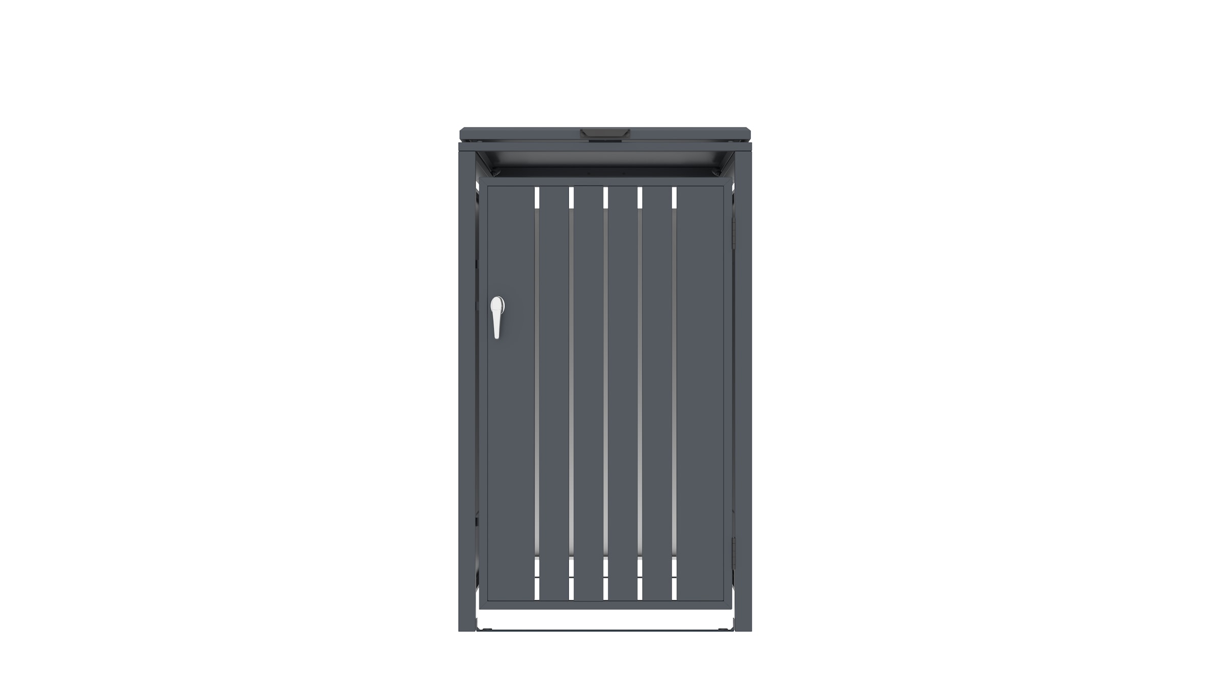 KONIFERA Coffre à poubelles »Bilbao Premium, Metall pulverbeschichtet 120-240L« couvercle avec vérin à gaz, verrouillable, 120-240L LxPxH : 68x80x117 cm