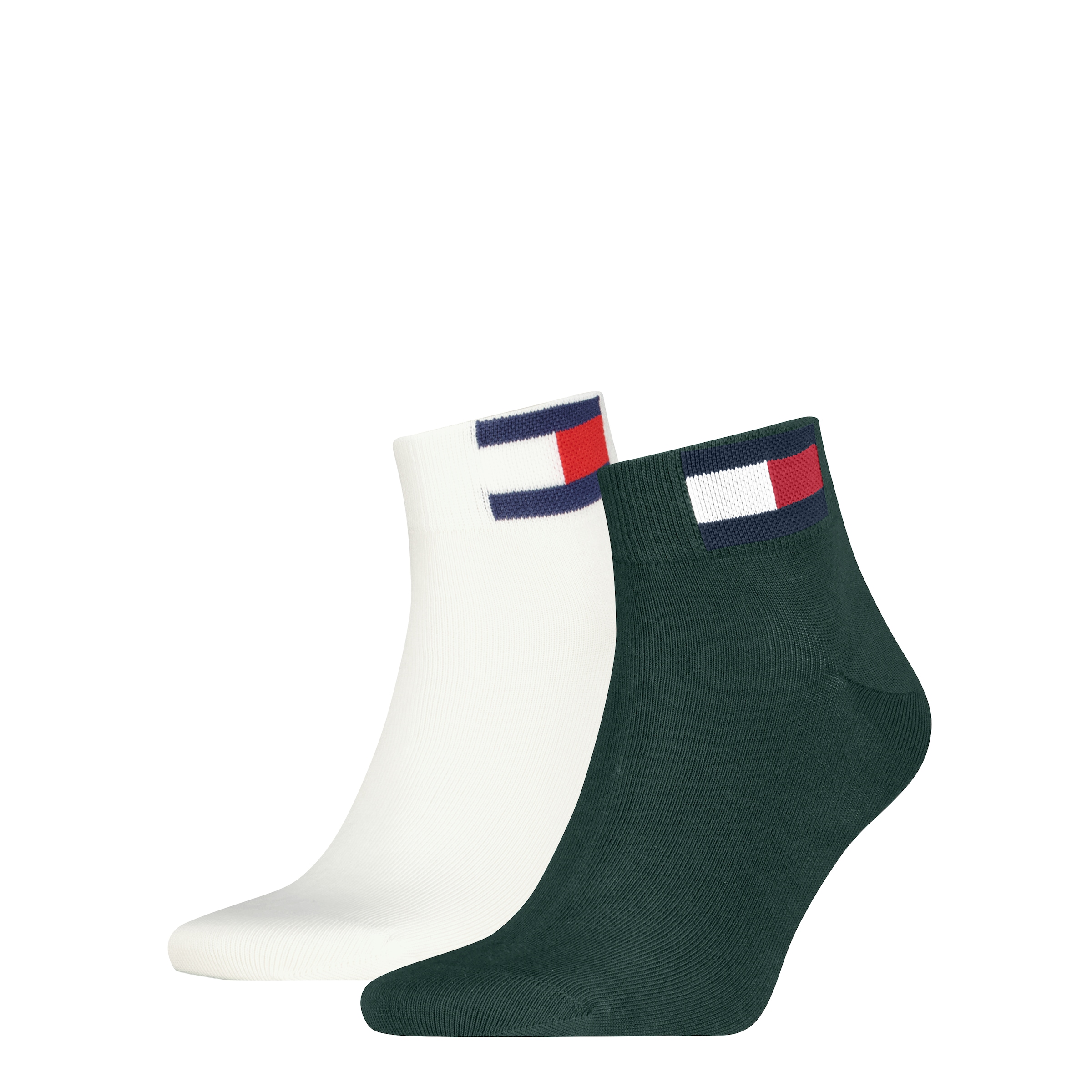 Image of Tommy Hilfiger Kurzsocken "TH UNI TJ QUARTER 2P FLAG" 2 Paar, Verstärkte Ferse und Spitze für zusätzliche Strapazierfähigkeit