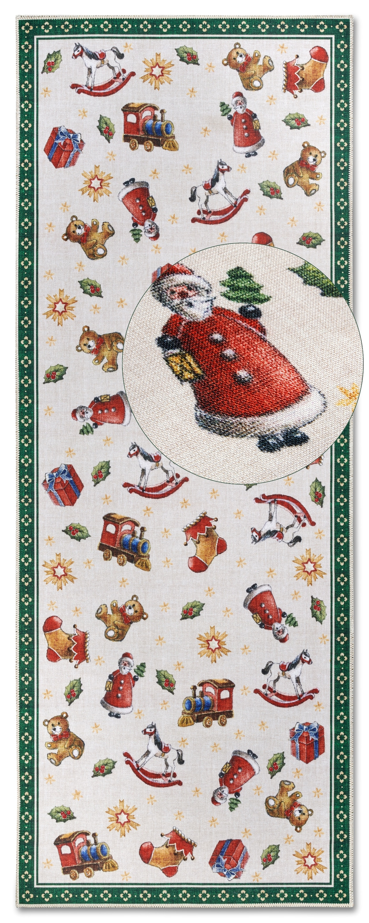 Villeroy & Boch Teppich »Nostalgic Toy's Delight, eckig, rund und Läufer«, rechteckig, 3 mm Höhe, Weihnachten, Wohnzimmer, Flur, Geschenk, Toys Delight, Dekoration