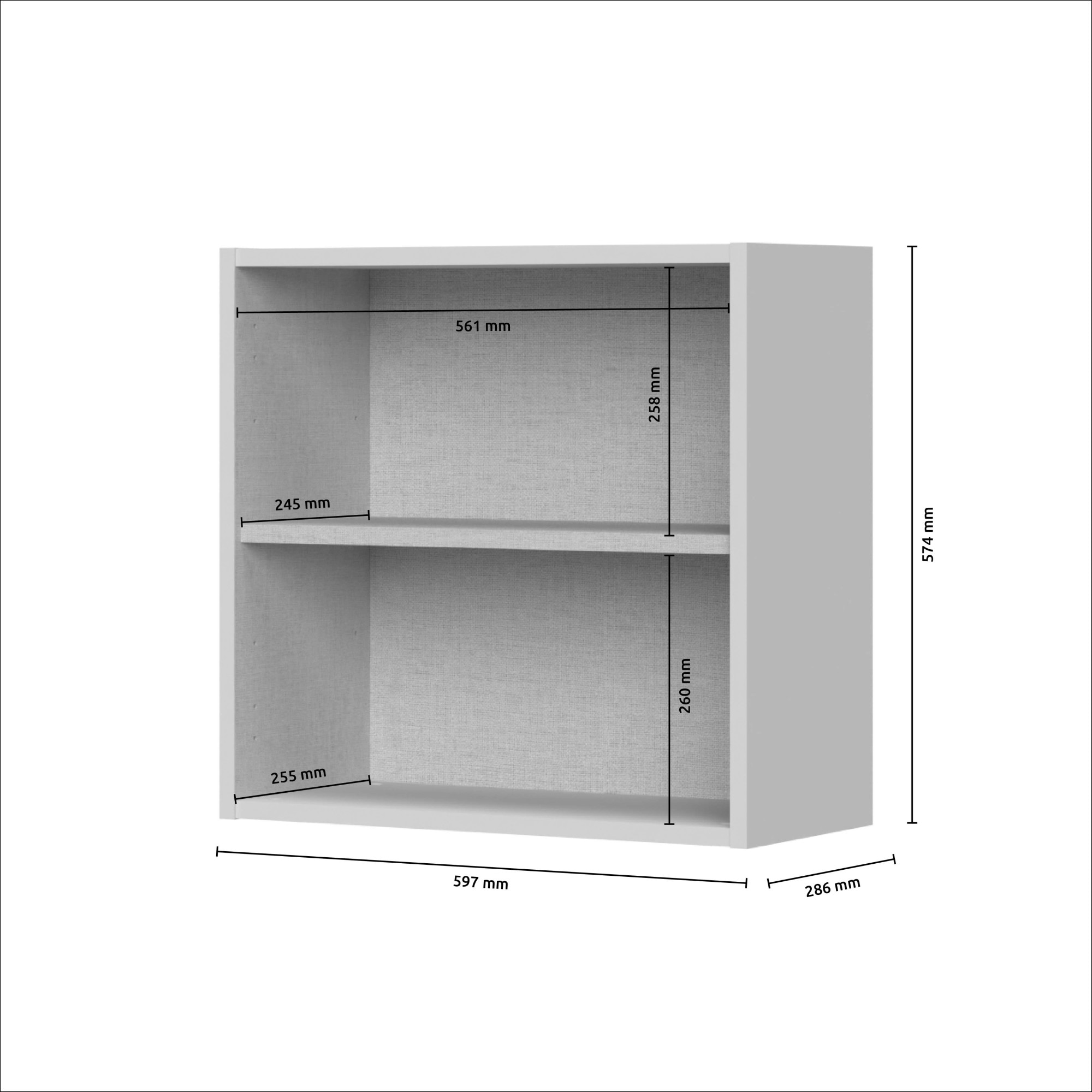 GOODproduct Hängevitrine »Opera, Wandschrank, Schwebendes Design für modernen Wohnraum« UV lackiert, Soft Close Funktion, Wandmontiert