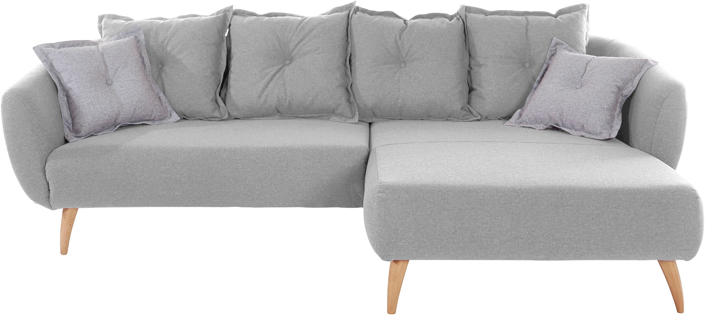 Home affaire Ecksofa »Baggio formschöne Polsterecke, bequem, Breite 277cm, L-Form«, Zierkissen inklusive
