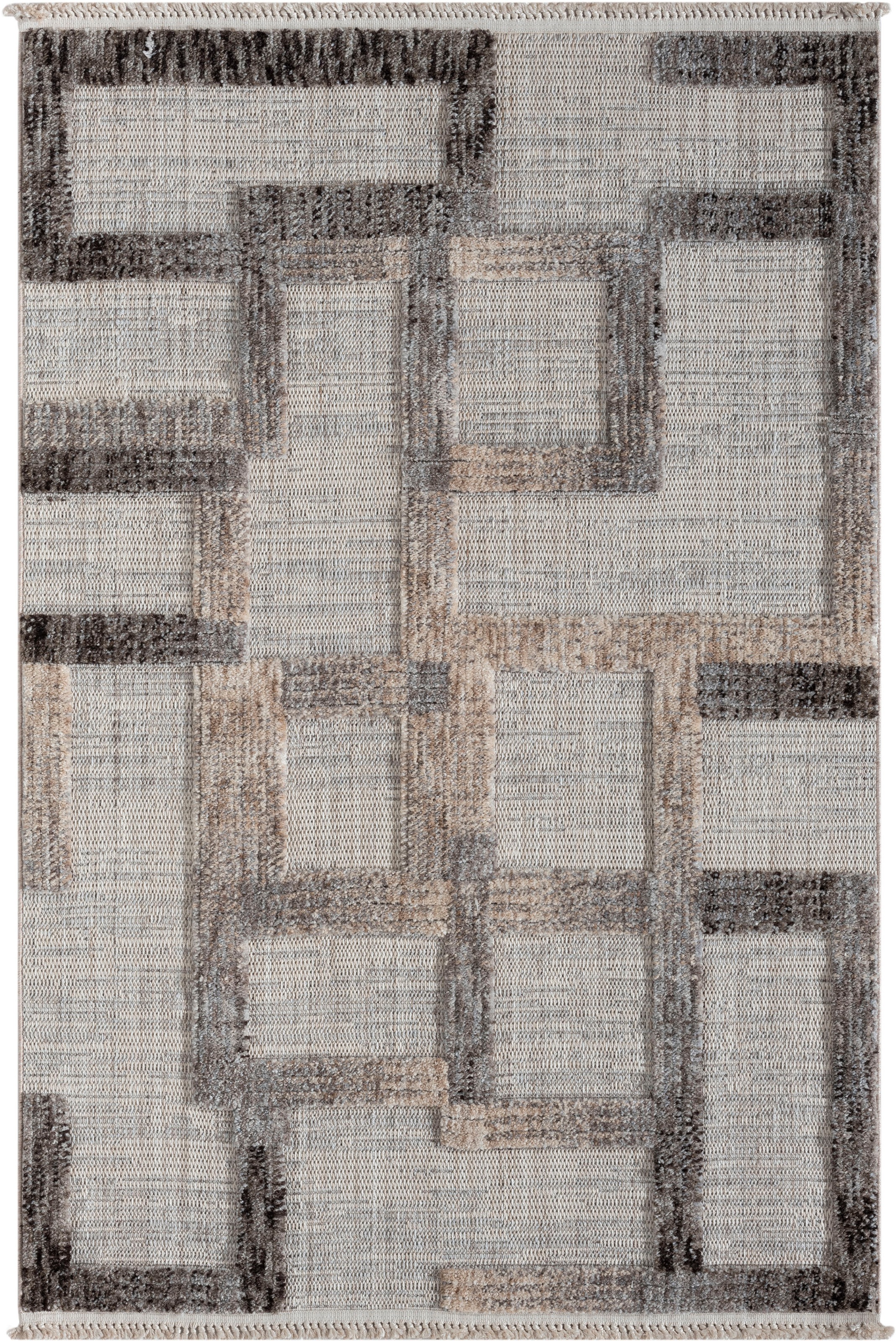 Myflair Möbel & Accessoires Tapis »Balania« Rectangulaire 15 mm Höhe Kurzflor, mit Hoch-Tief Effekt, besonders weich durch Microfaser