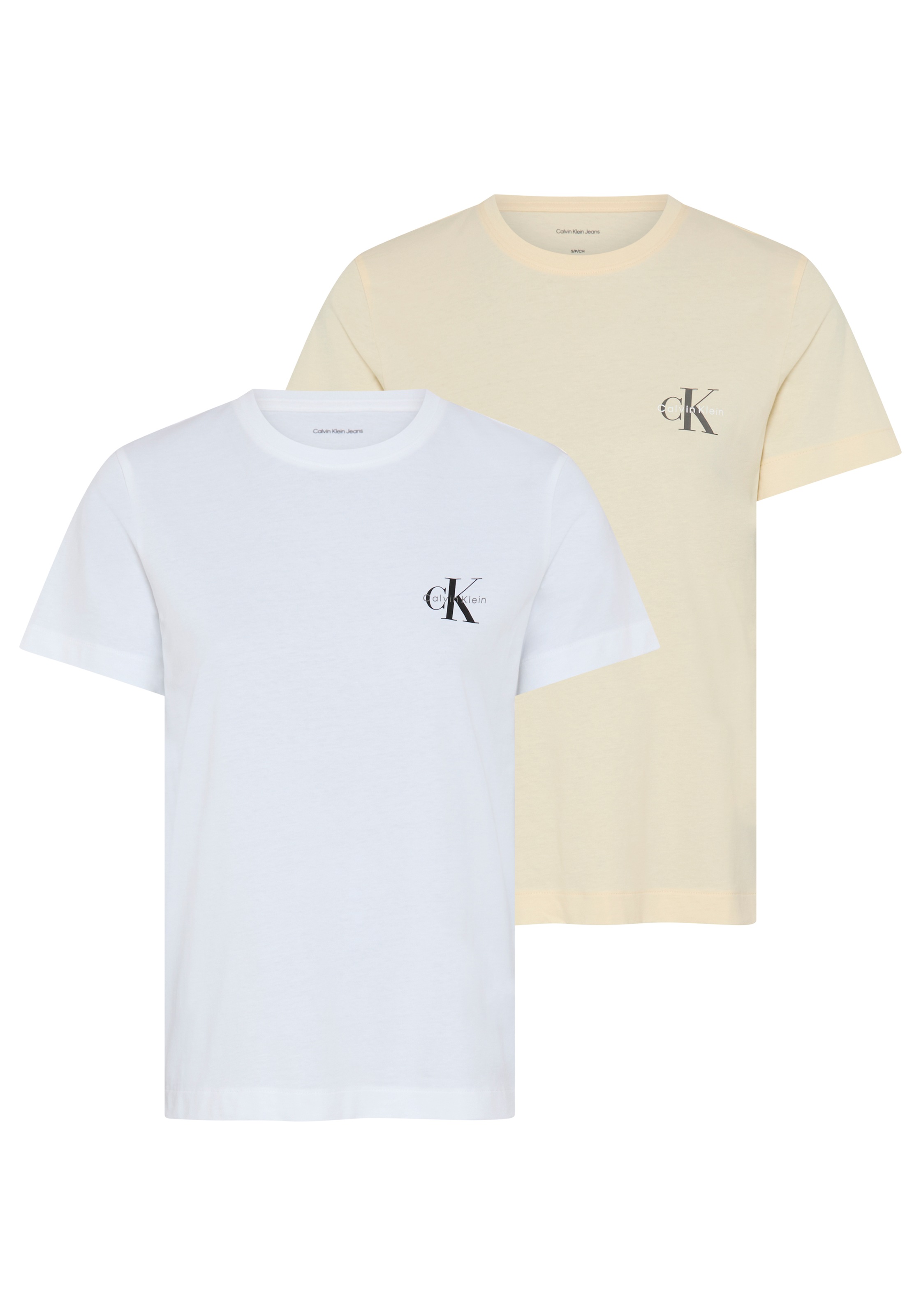 Image of Calvin Klein Jeans T-Shirt "MONOLOGO CN 2 PACK TEE" Packung, 2er-Pack, 2, Logoschriftzug