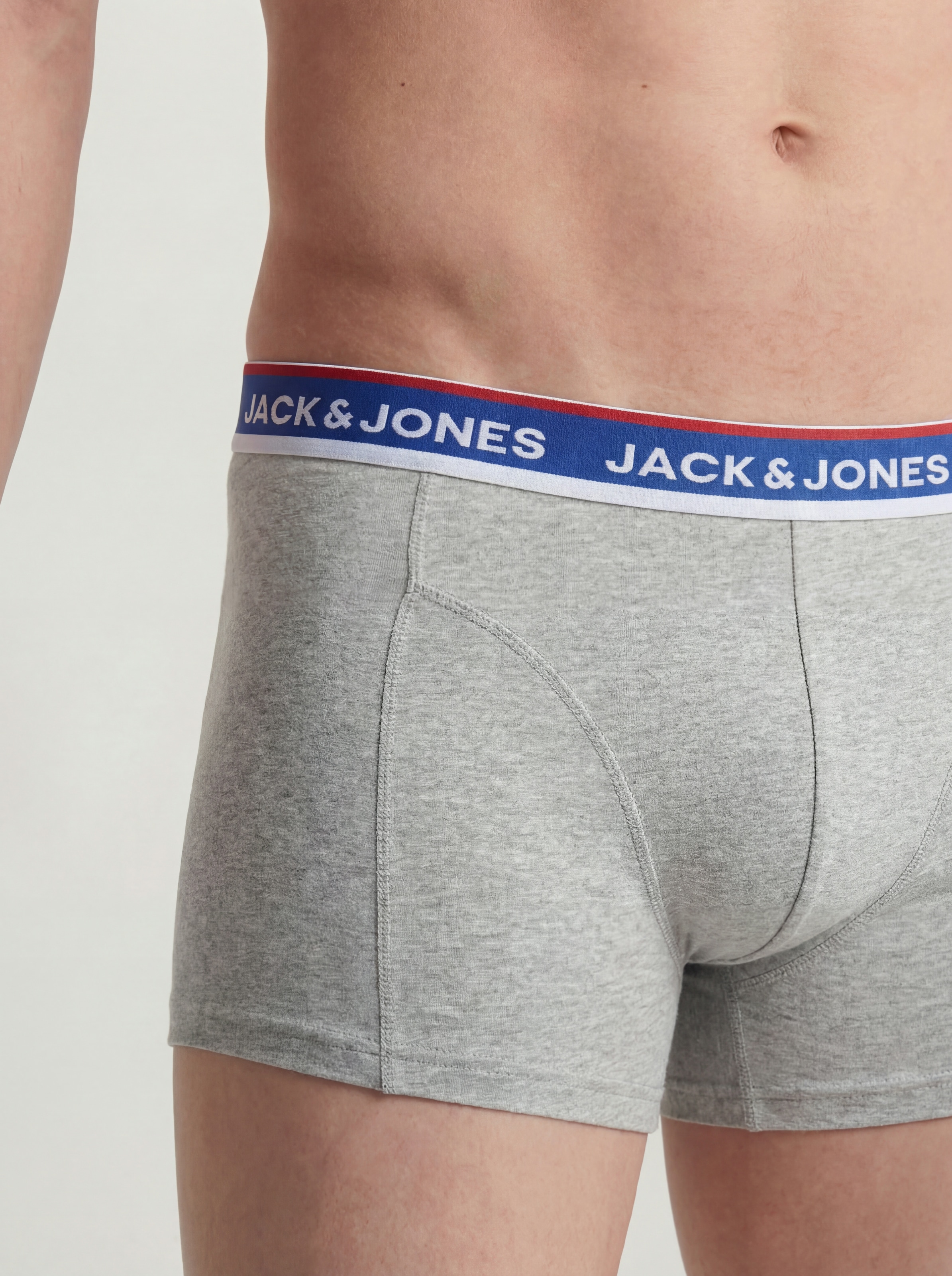Jack & Jones Tronc »JACSWAY SOLID TRUNKS 3 PACK« Paquet, 3 cuis mélange de coton, ceinture élastique